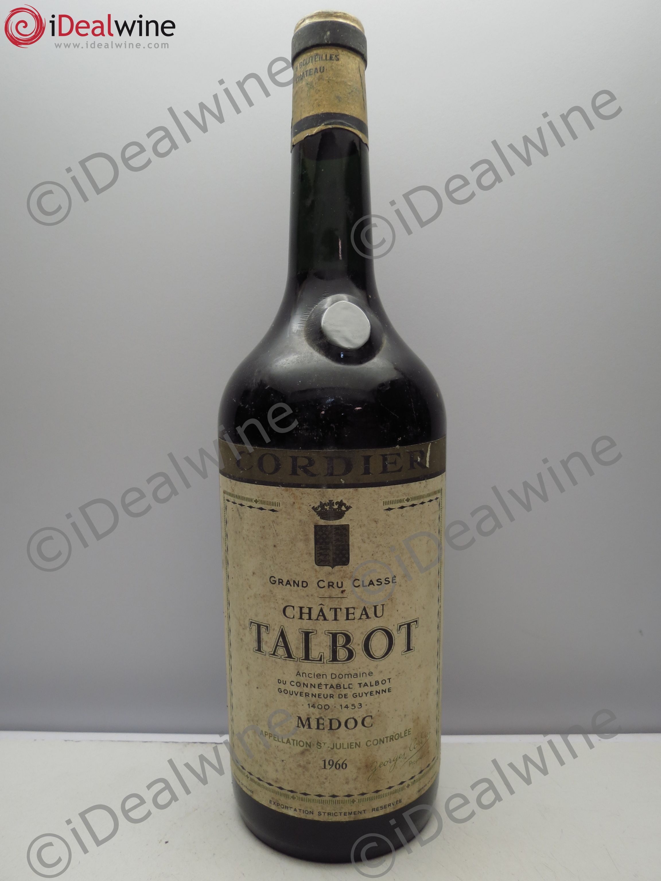 Château Talbot 4ème Grand Cru Classé 1966 - Lot de 1 magnum - 0