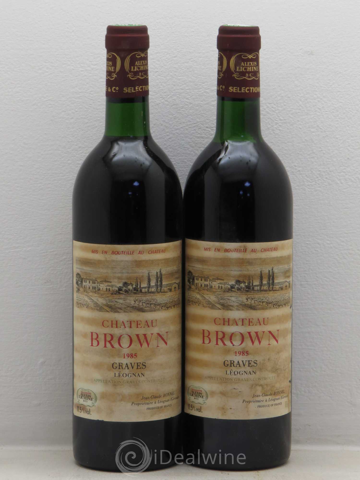 Château Brown 1985 - Lot de 2 bouteilles - 0