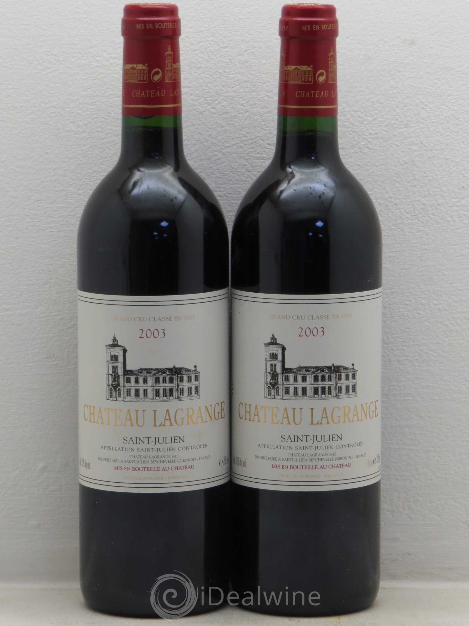 Château Lagrange 3ème Grand Cru Classé 2003 - Lot de 2 bouteilles - 0