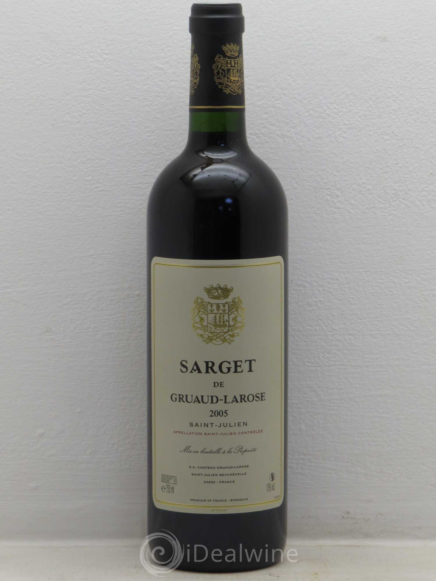 Sarget de Gruaud Larose Second Vin 2005 - Lot de 1 bouteille - 0