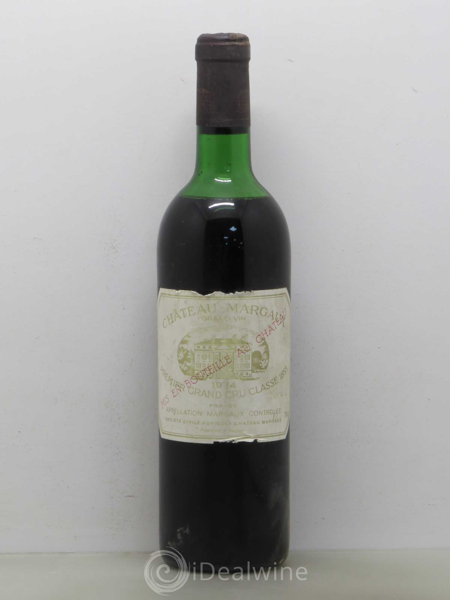 Château Margaux 1er Grand Cru Classé 1974 - Lot de 1 bouteille - 0