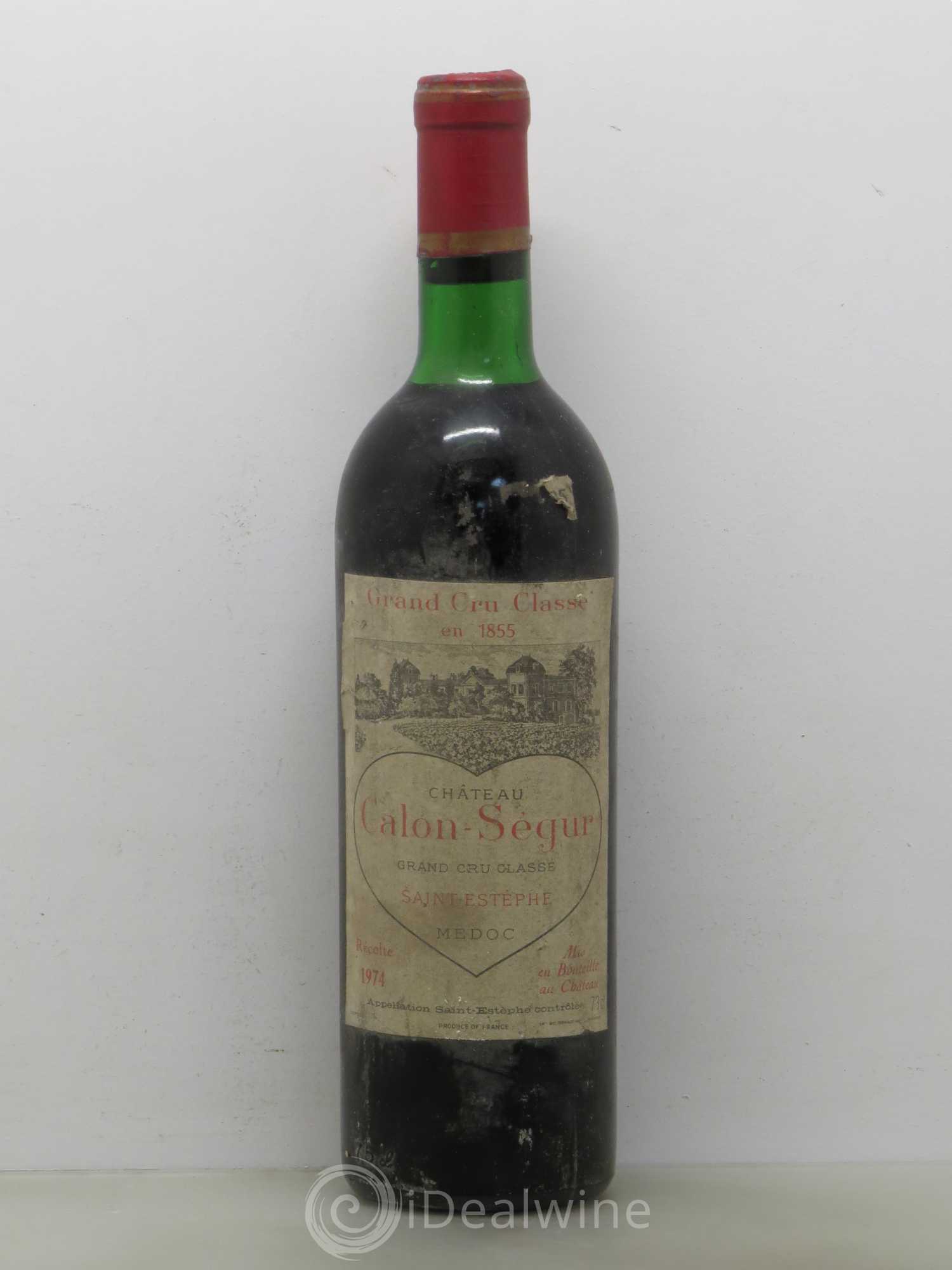 Château Calon Ségur 3ème Grand Cru Classé 1974 - Lot de 1 bouteille - 0