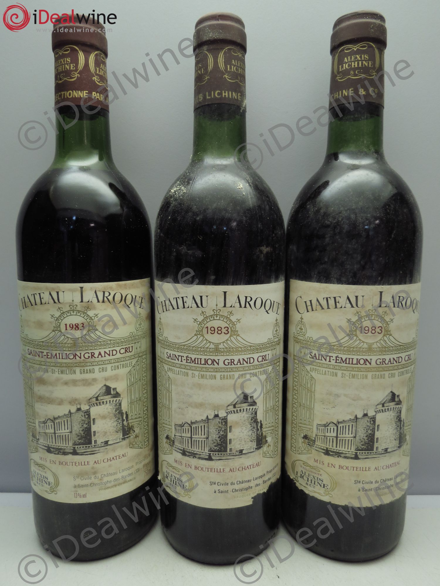 Château Laroque Grand Cru Classé 1983 - Lot de 3 bouteilles - 0