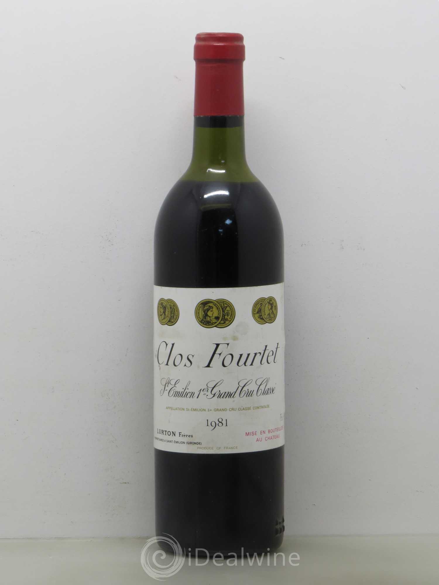 Clos Fourtet 1er Grand Cru Classé B 1981 - Lot de 1 bouteille - 0