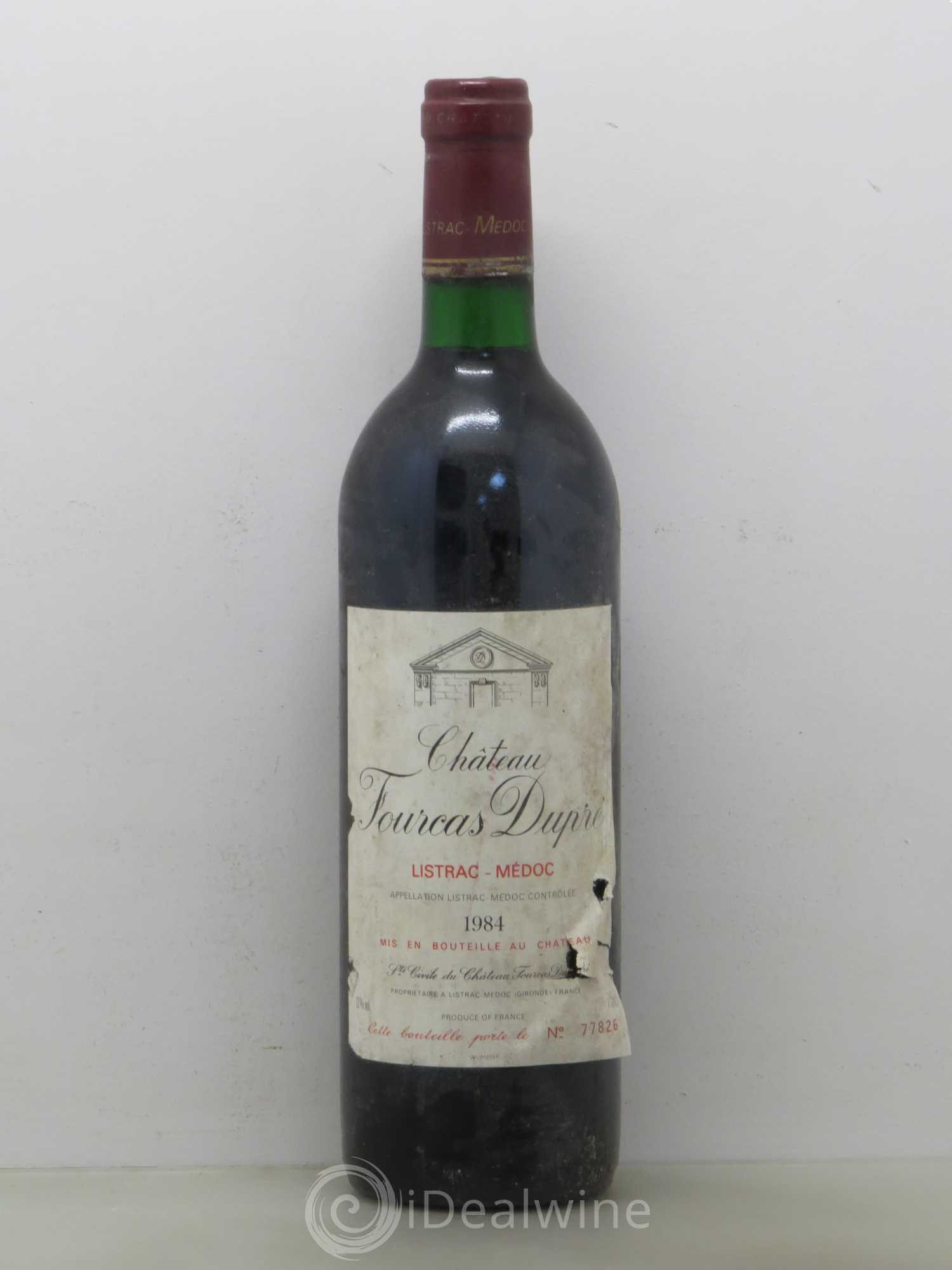 Château Fourcas Dupré 1984 - Lot de 1 bouteille - 0
