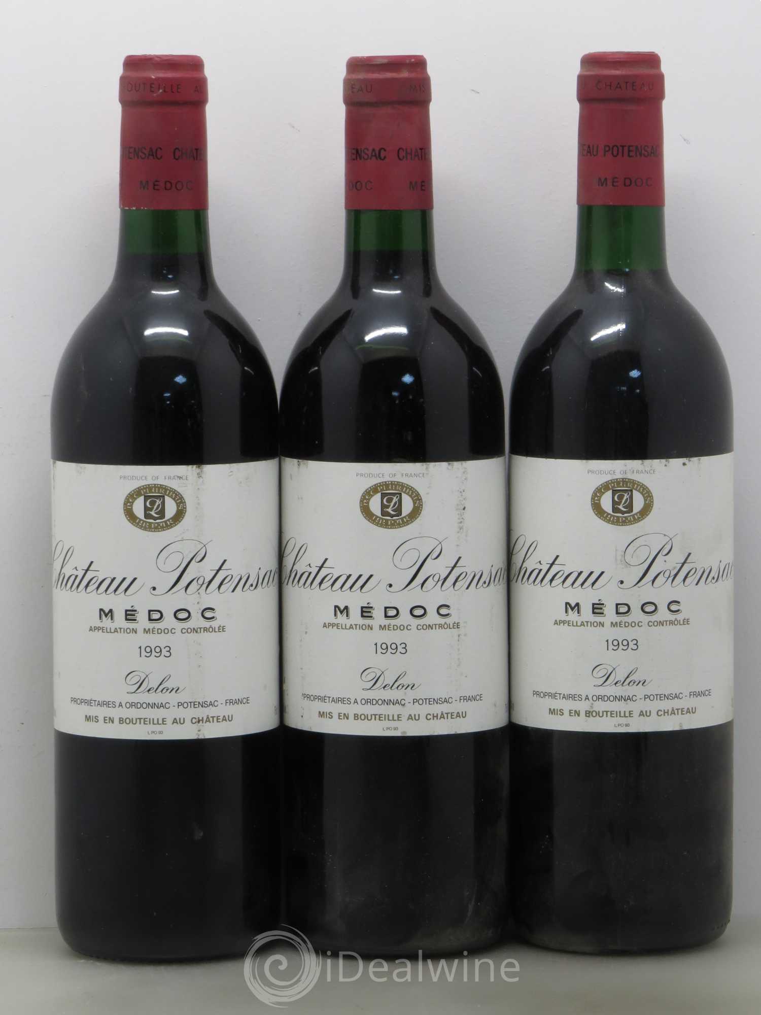 Château Potensac 1993 - Lot de 3 bouteilles - 0