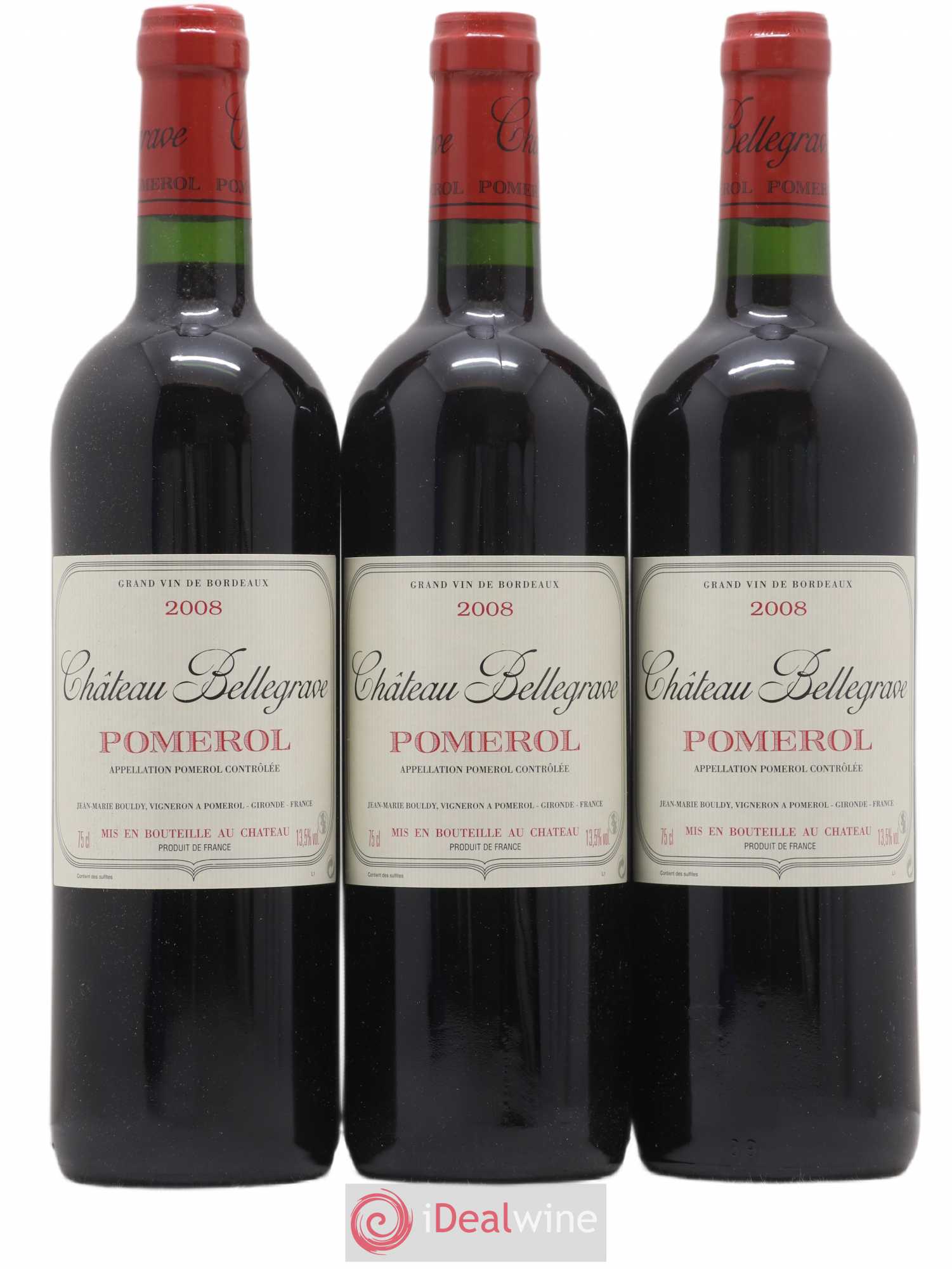 Château Bellegrave 2008 - Lot de 3 bouteilles - 0