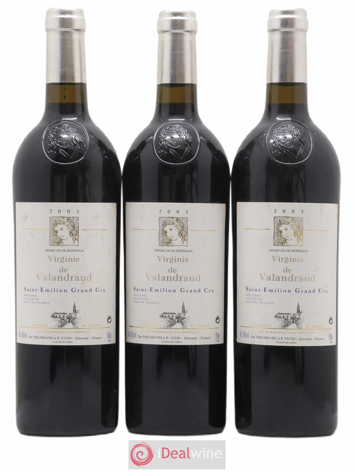 Virginie de Valandraud 2003 - Lot de 3 bouteilles - 0