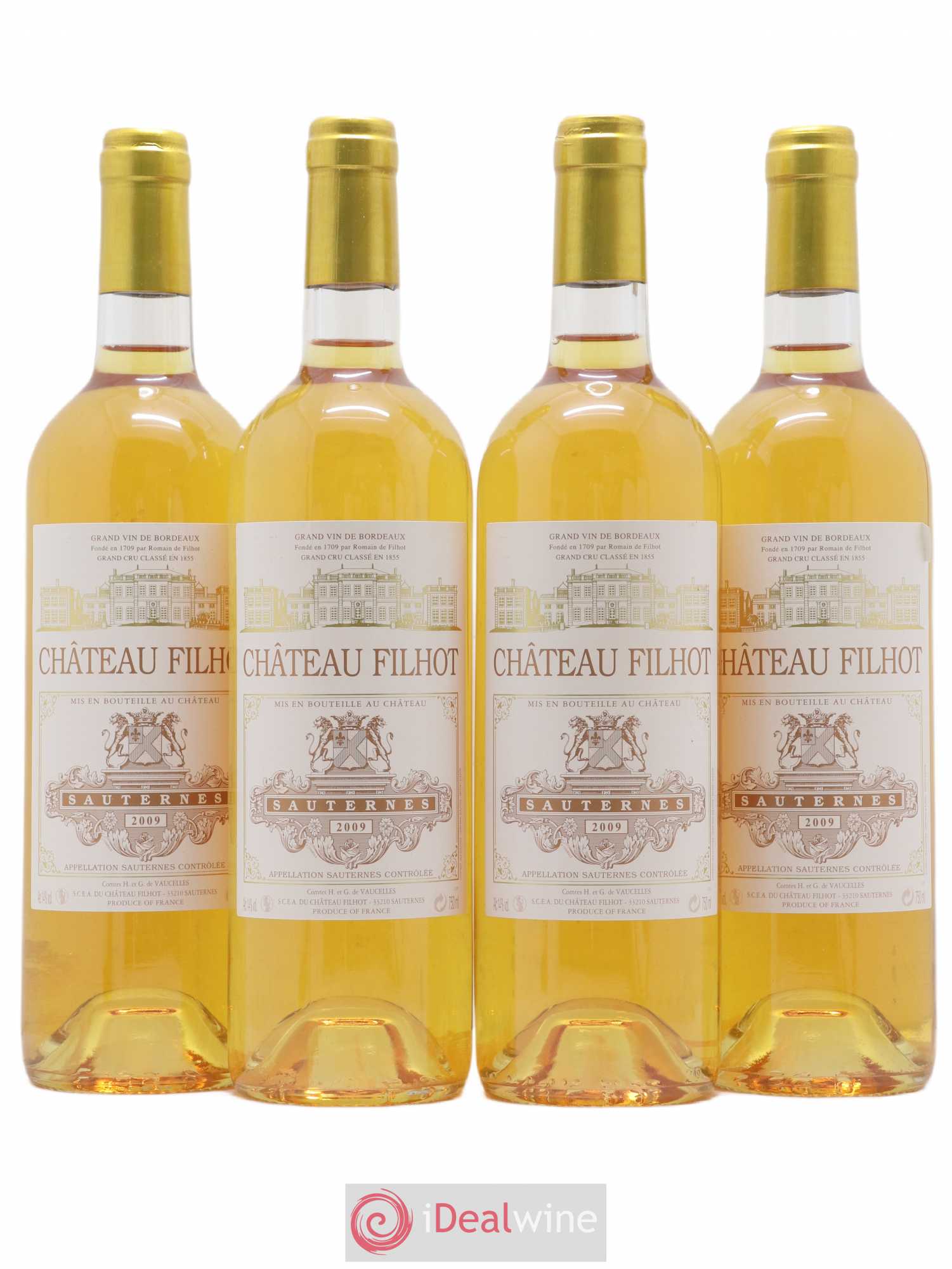 Château Filhot 2ème Grand Cru Classé 2009 - Lotto di 4 bottiglie - 0