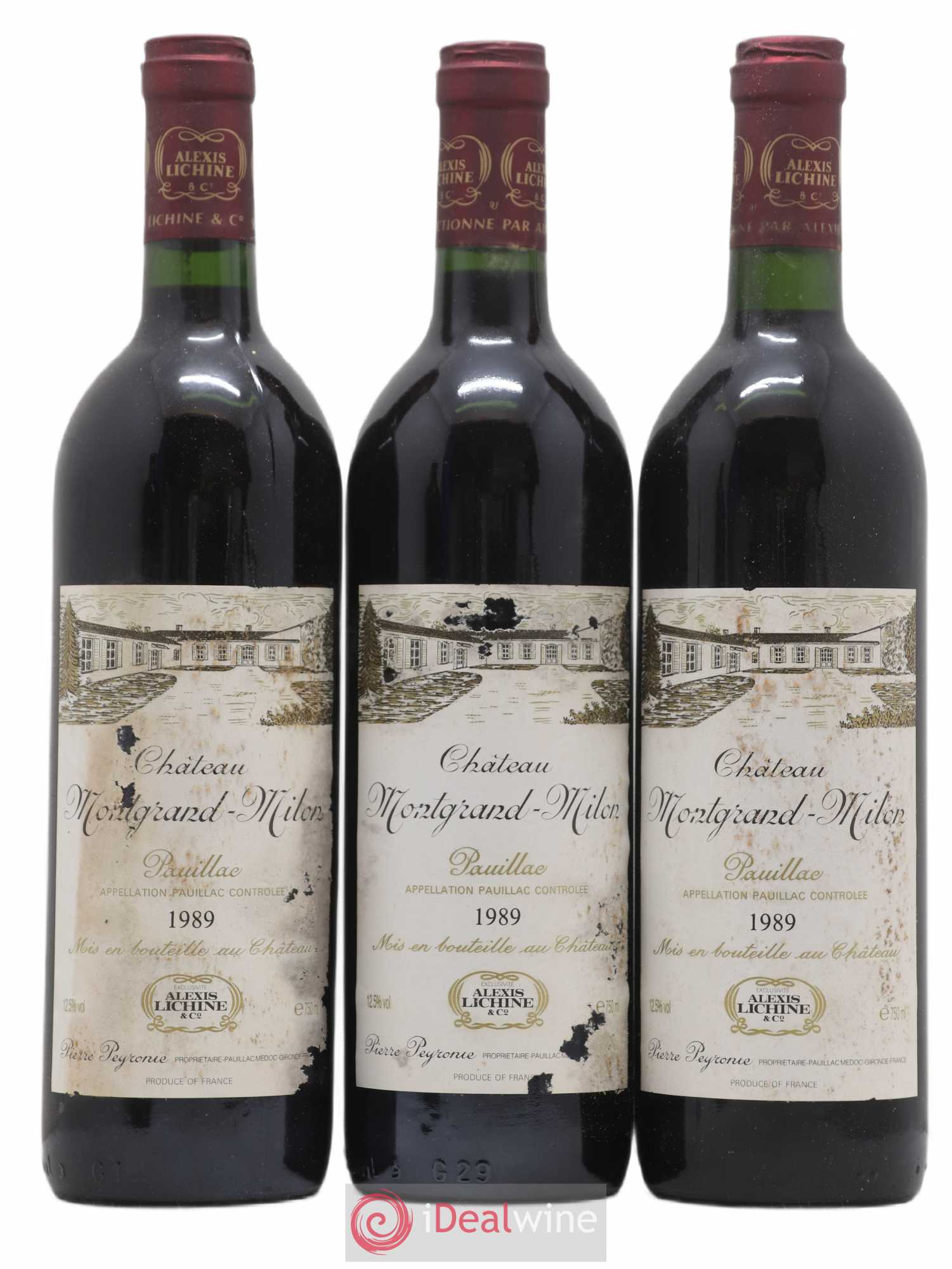 Pauillac Château Montgrand-Milon 1989 - Posten von 12 Flaschen - 1