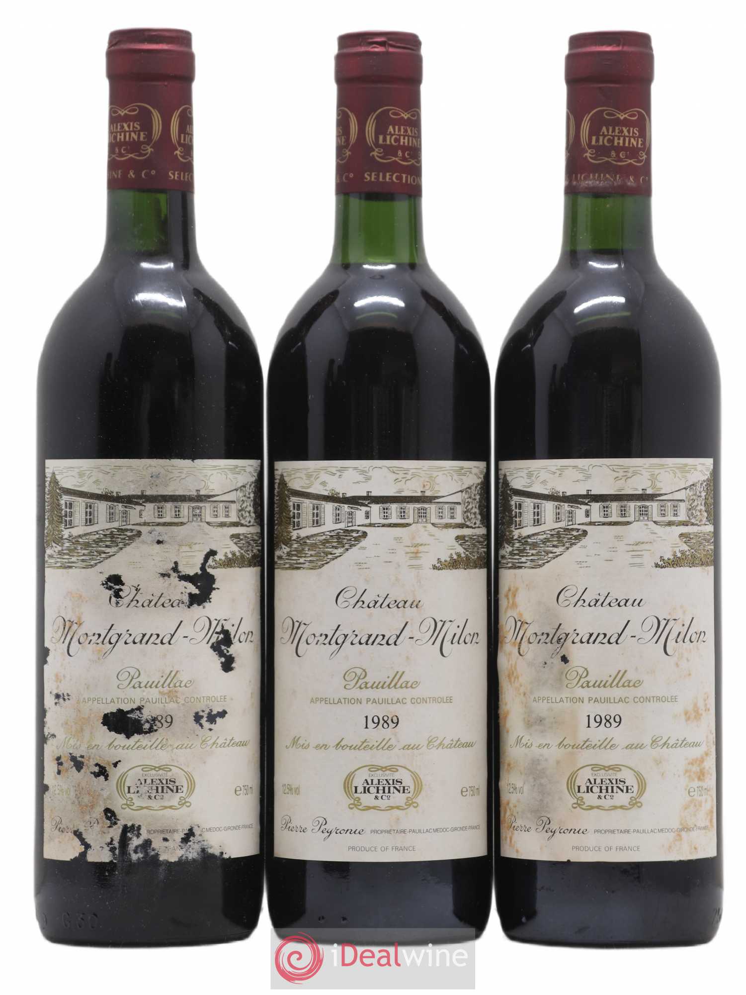 Pauillac Château Montgrand-Milon 1989 - Posten von 12 Flaschen - 2