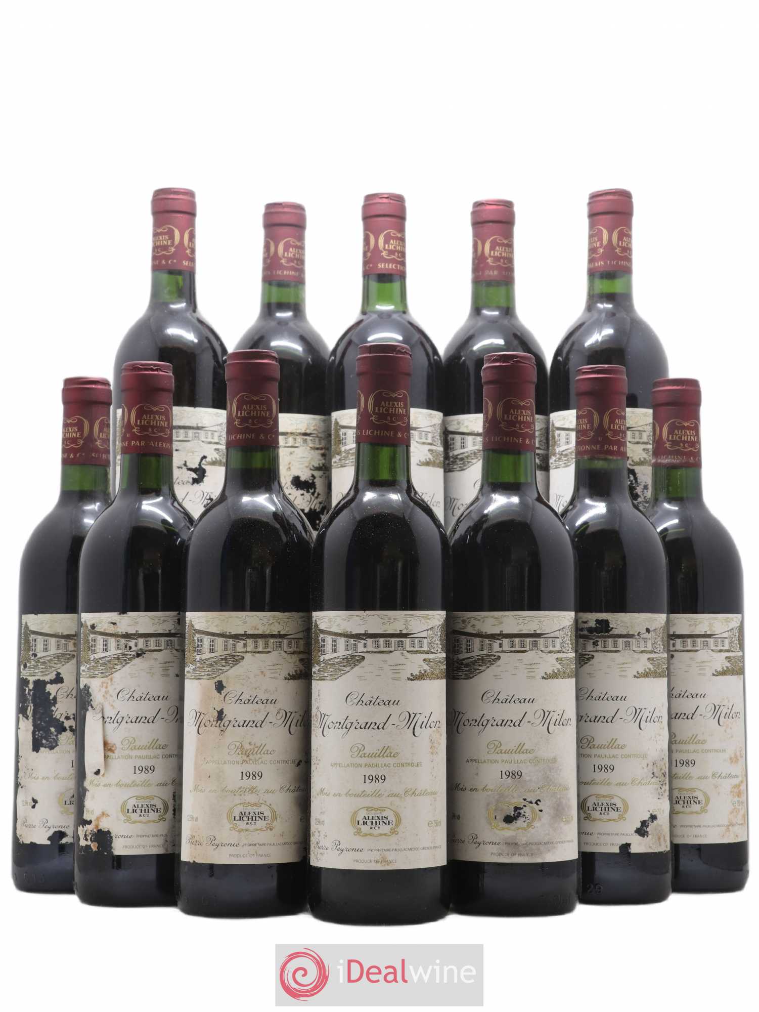 Pauillac Château Montgrand-Milon 1989 - Posten von 12 Flaschen - 0