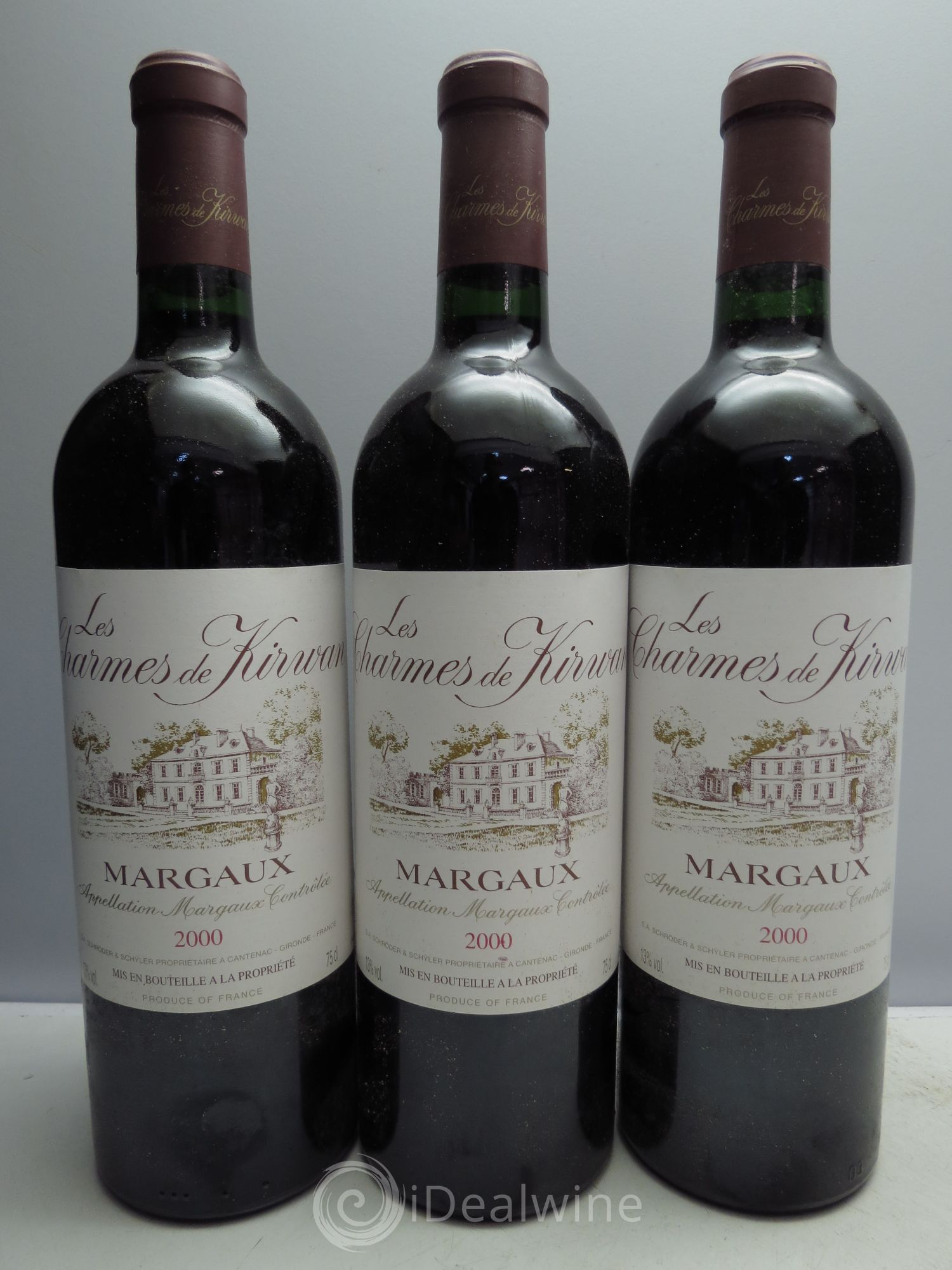 Bordeaux Les Charmes de Kirwan 2000 - Posten von 3 Flaschen - 0