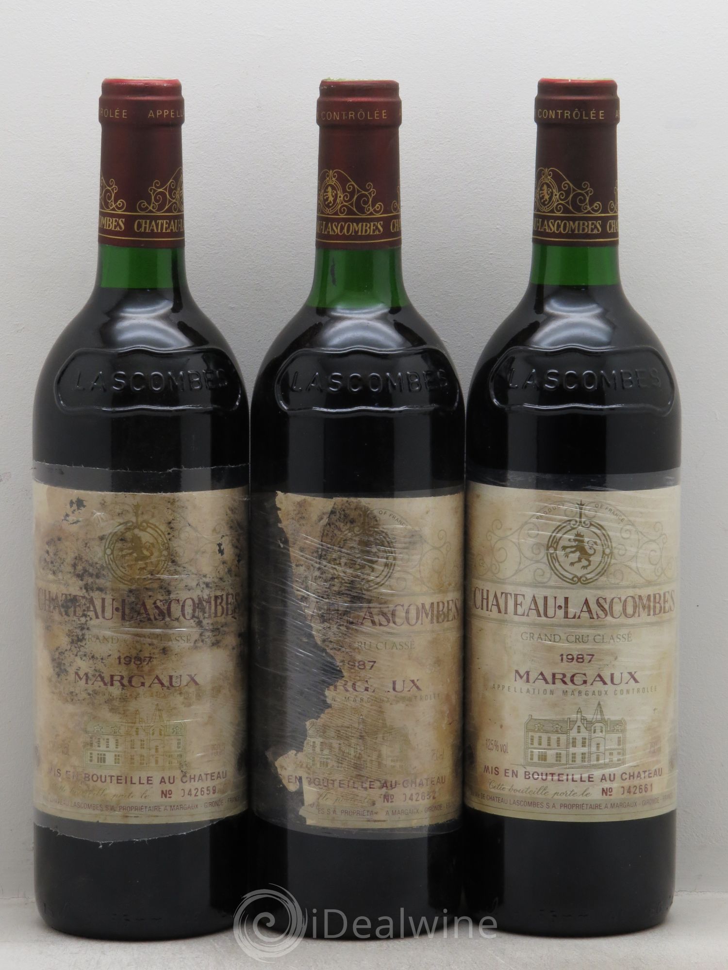 Château Lascombes 2ème Grand Cru Classé 1987 - Lot de 3 bouteilles - 0
