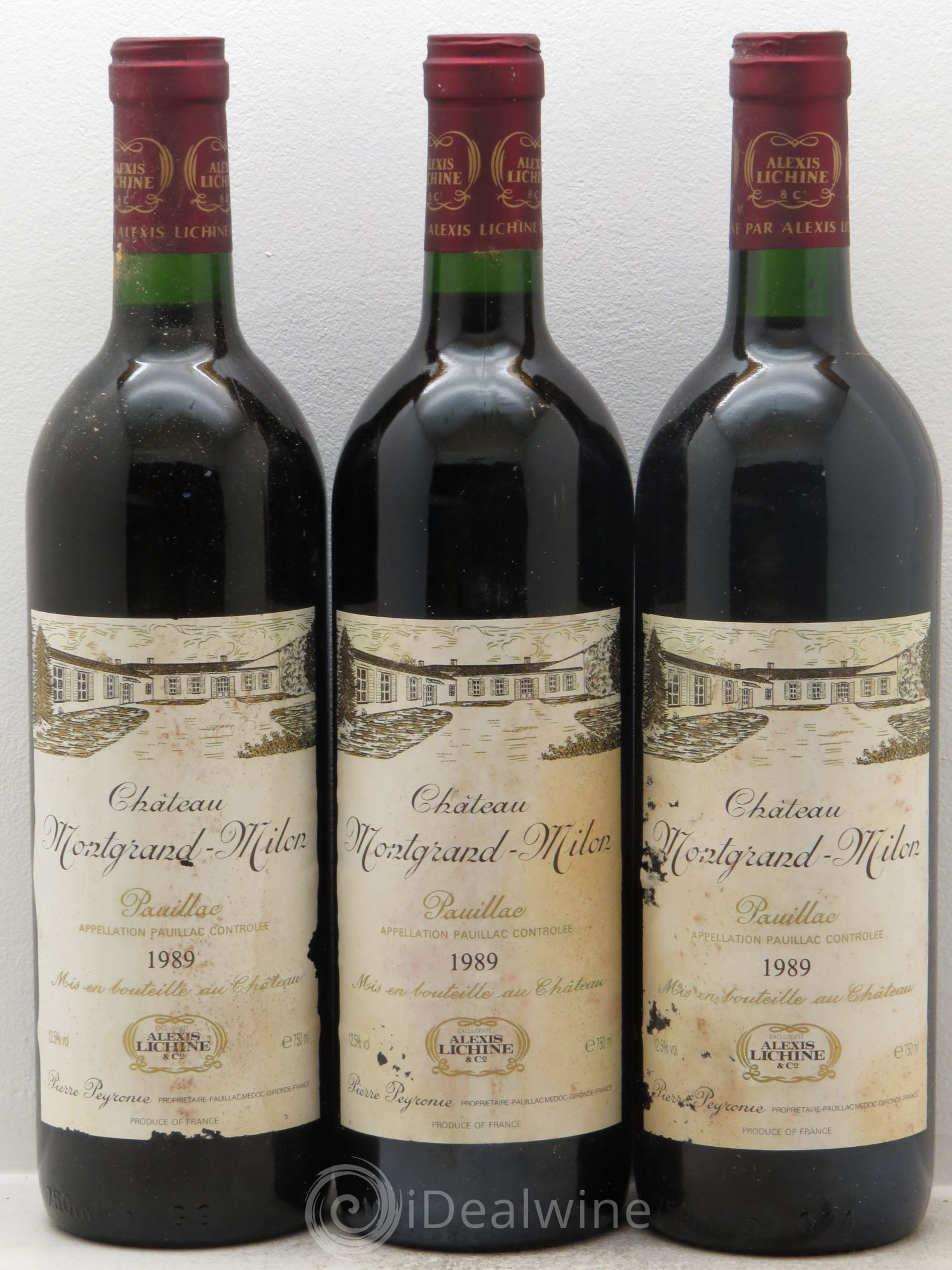 Pauillac Mongrand Milon 1989 - Posten von 3 Flaschen - 0