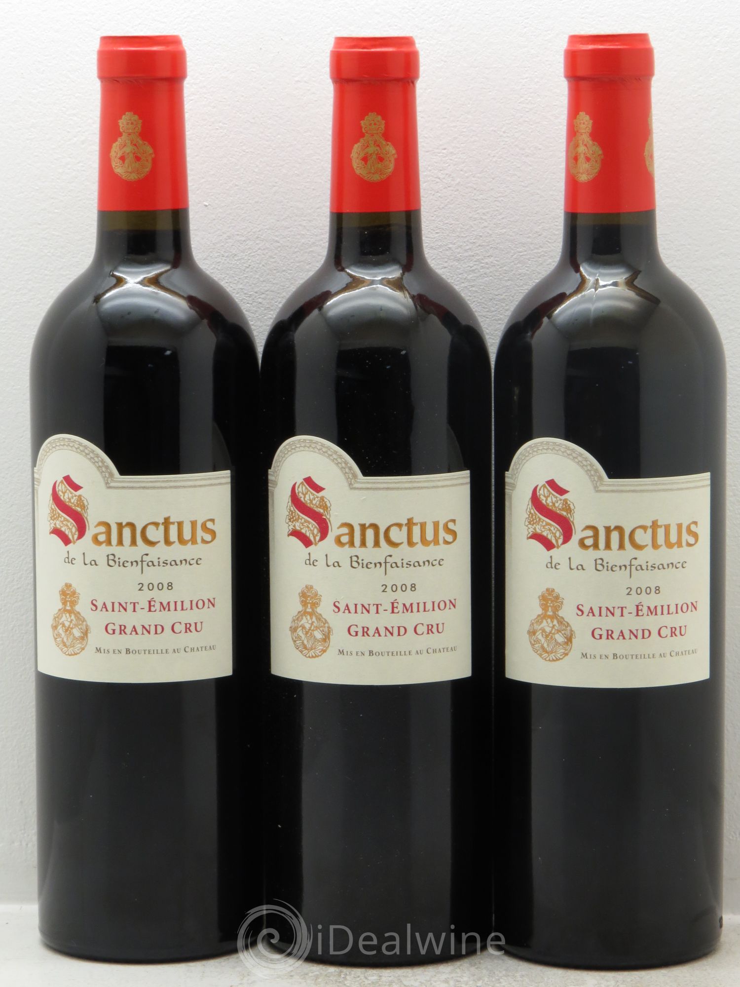 Saint-Émilion Sanctus Château la Bienfaisance 2008 - Posten von 3 Flaschen - 0