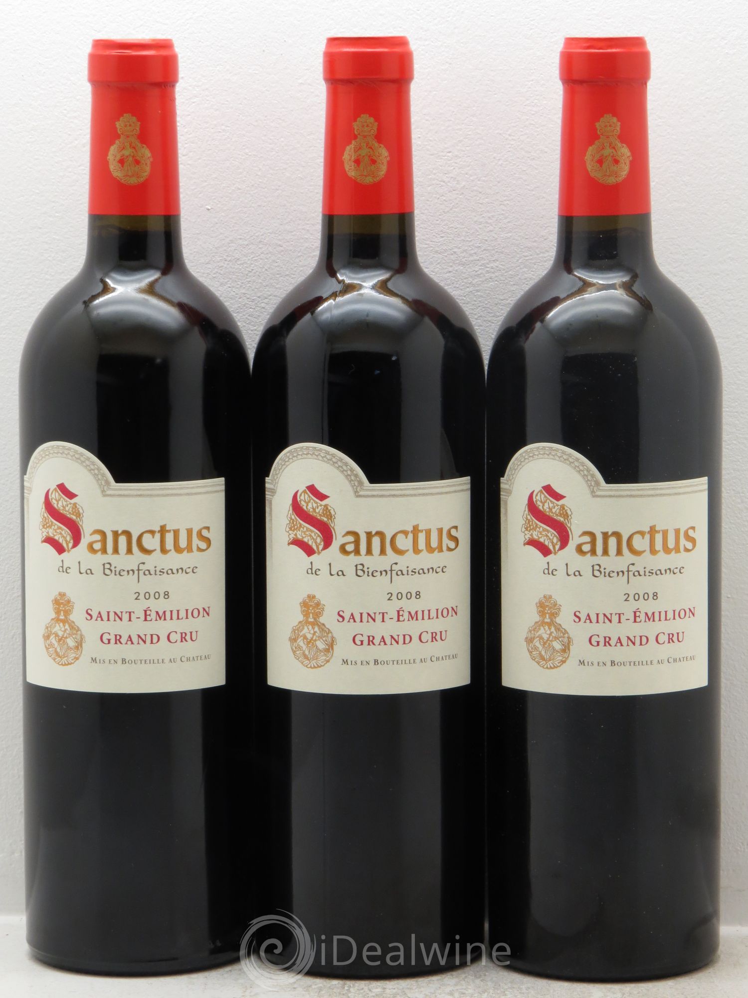 Saint-Émilion Sanctus Château la Bienfaisance 2008 - Posten von 3 Flaschen - 0