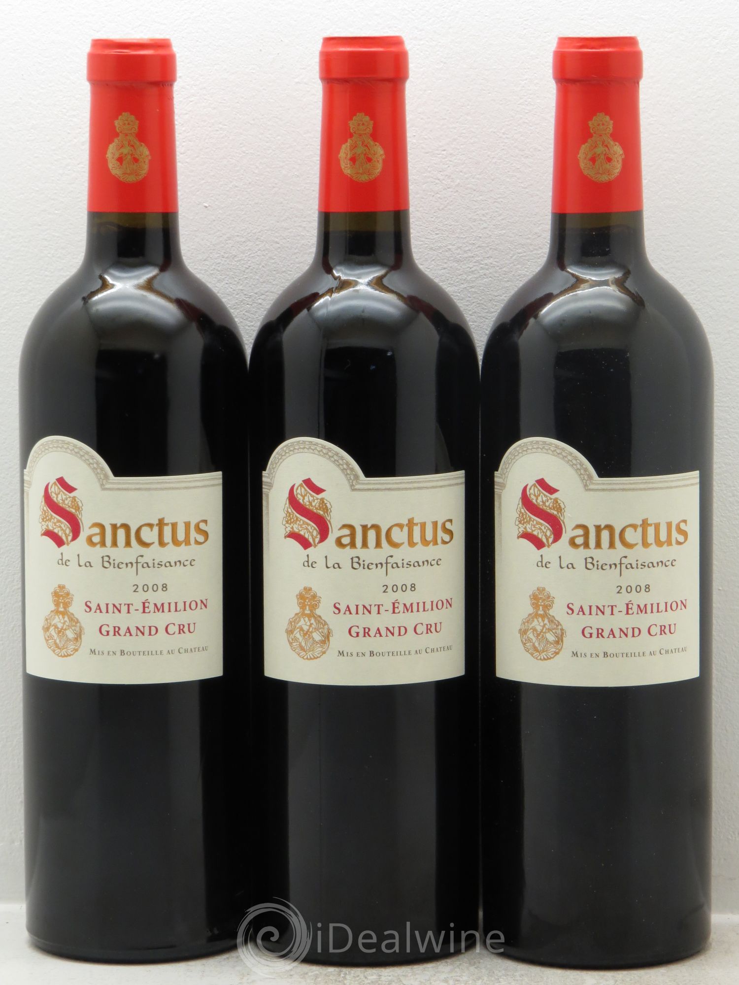 Saint-Émilion Sanctus Château la Bienfaisance 2008 - Posten von 3 Flaschen - 0