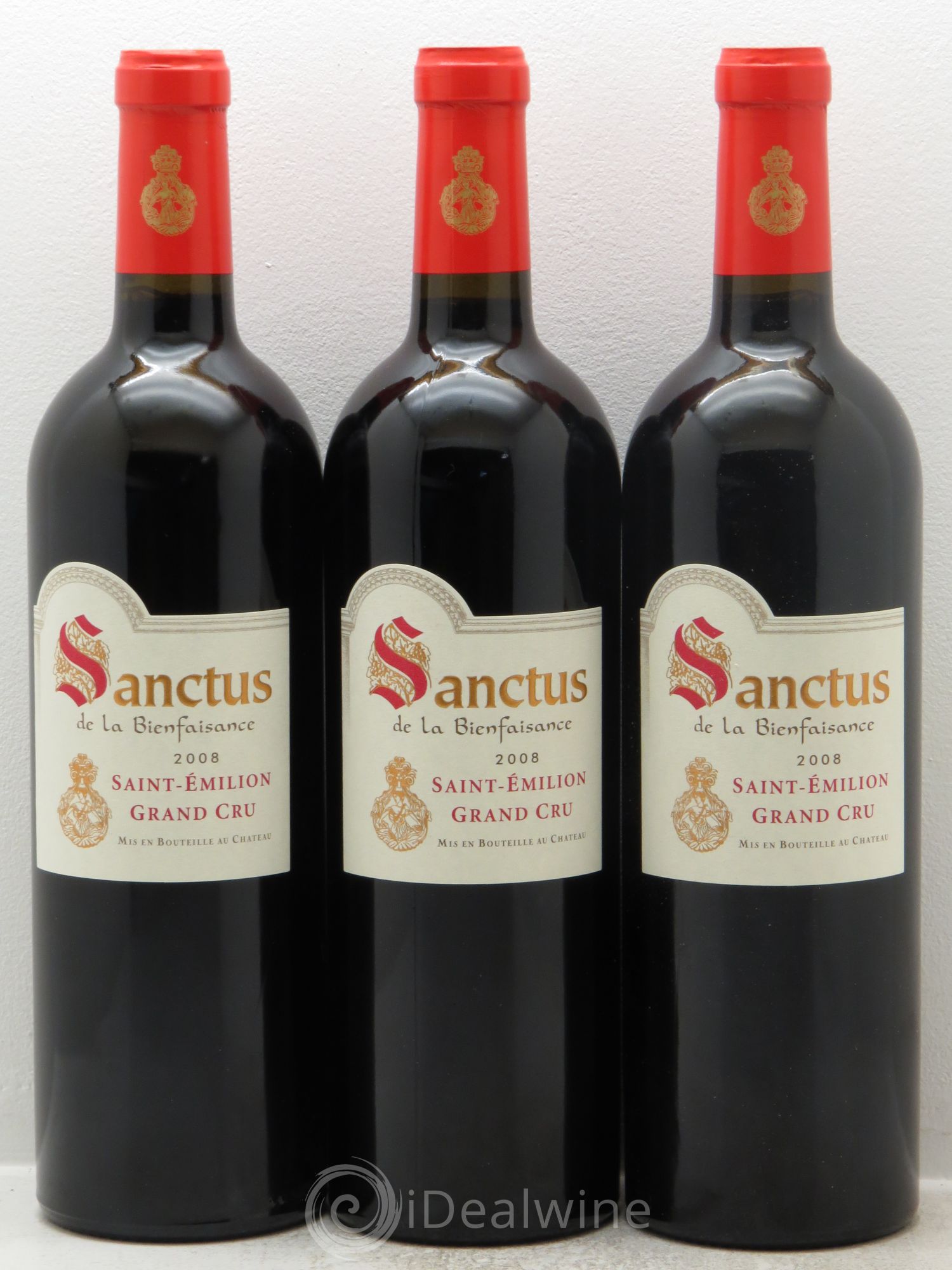 Saint-Émilion Sanctus Château la Bienfaisance 2008 - Posten von 3 Flaschen - 0