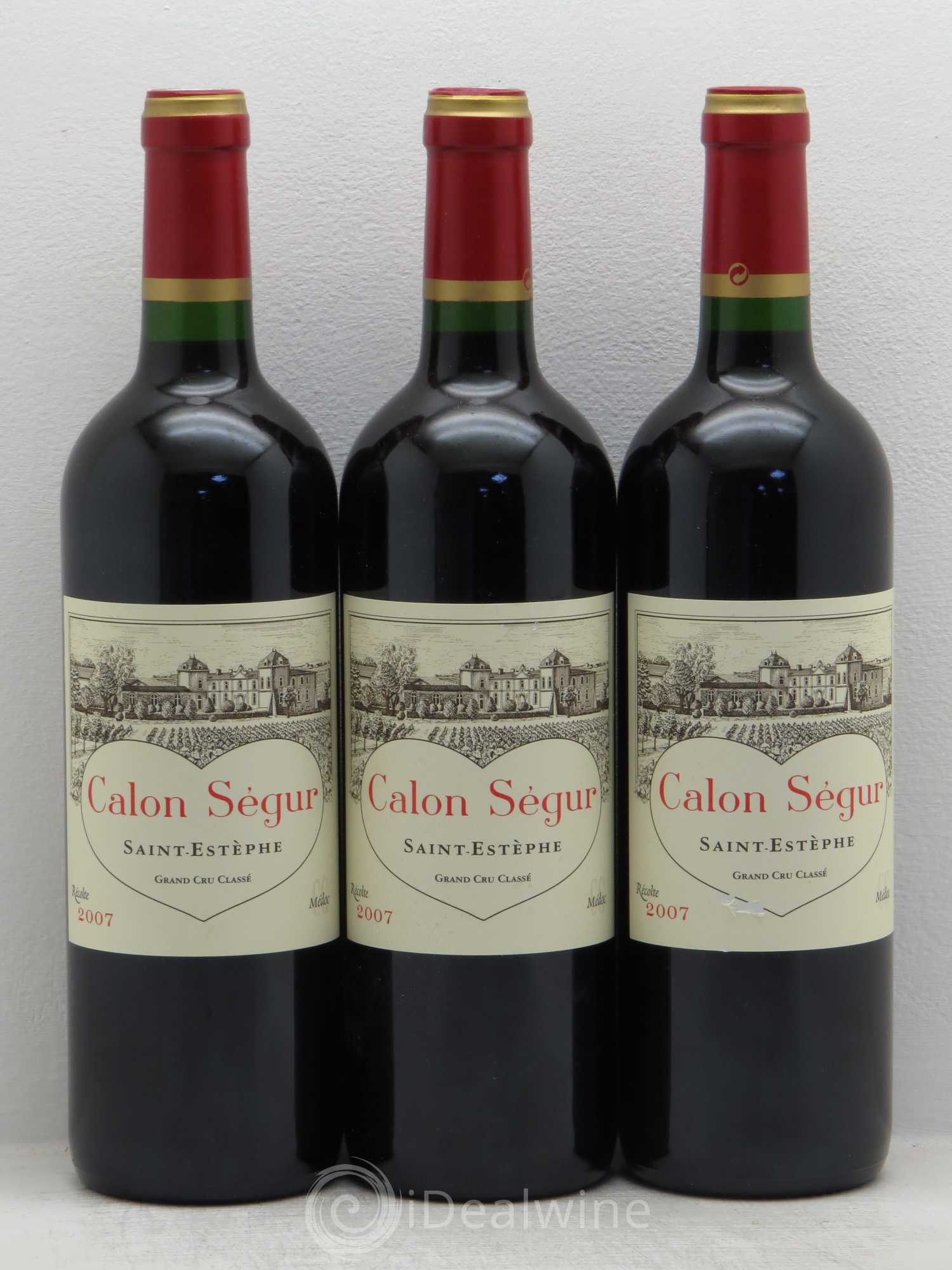 Château Calon Ségur 3ème Grand Cru Classé 2007 - Lot de 3 bouteilles - 0