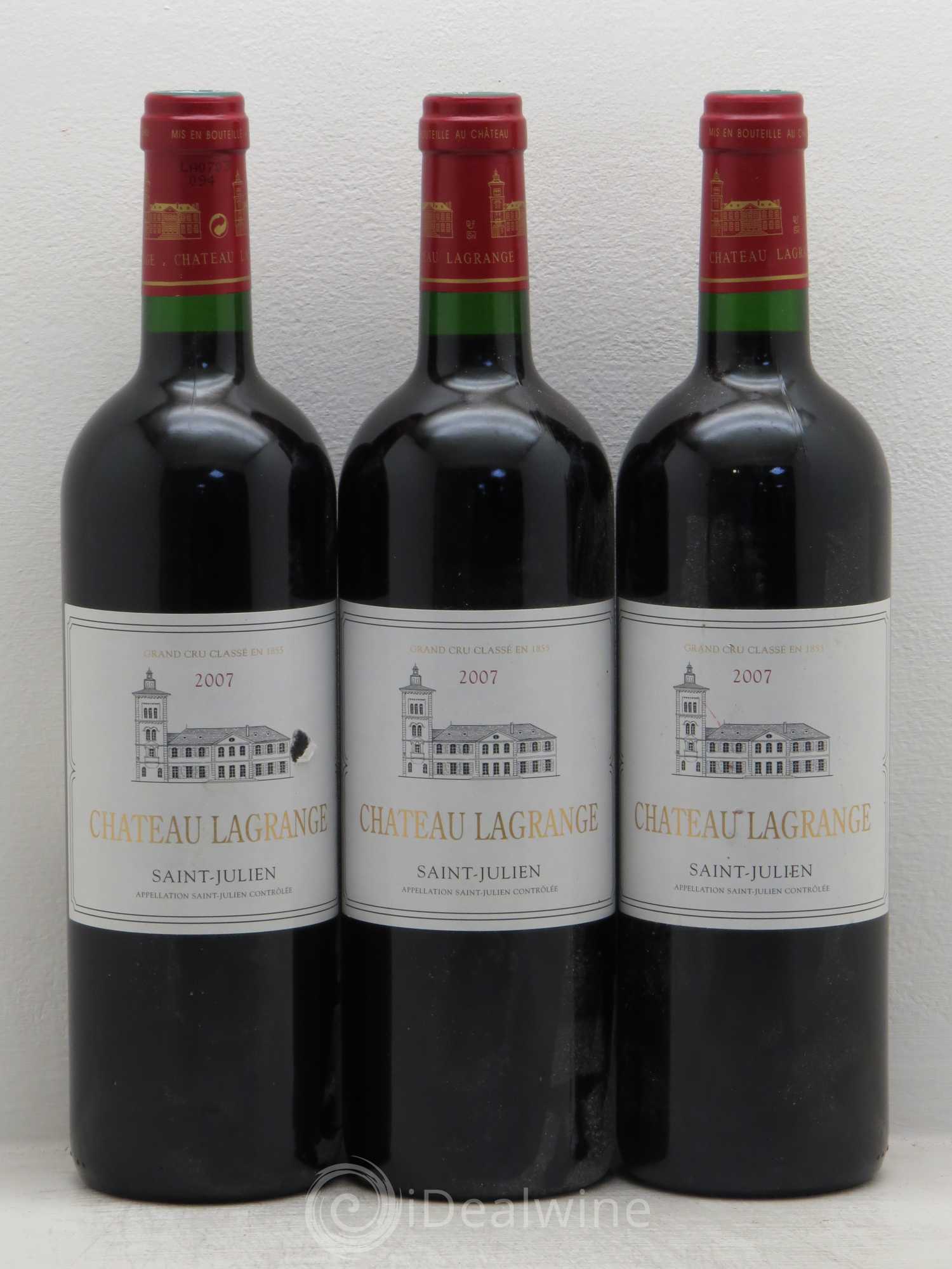 Château Lagrange 3ème Grand Cru Classé 2007 - Lot de 3 bouteilles - 0