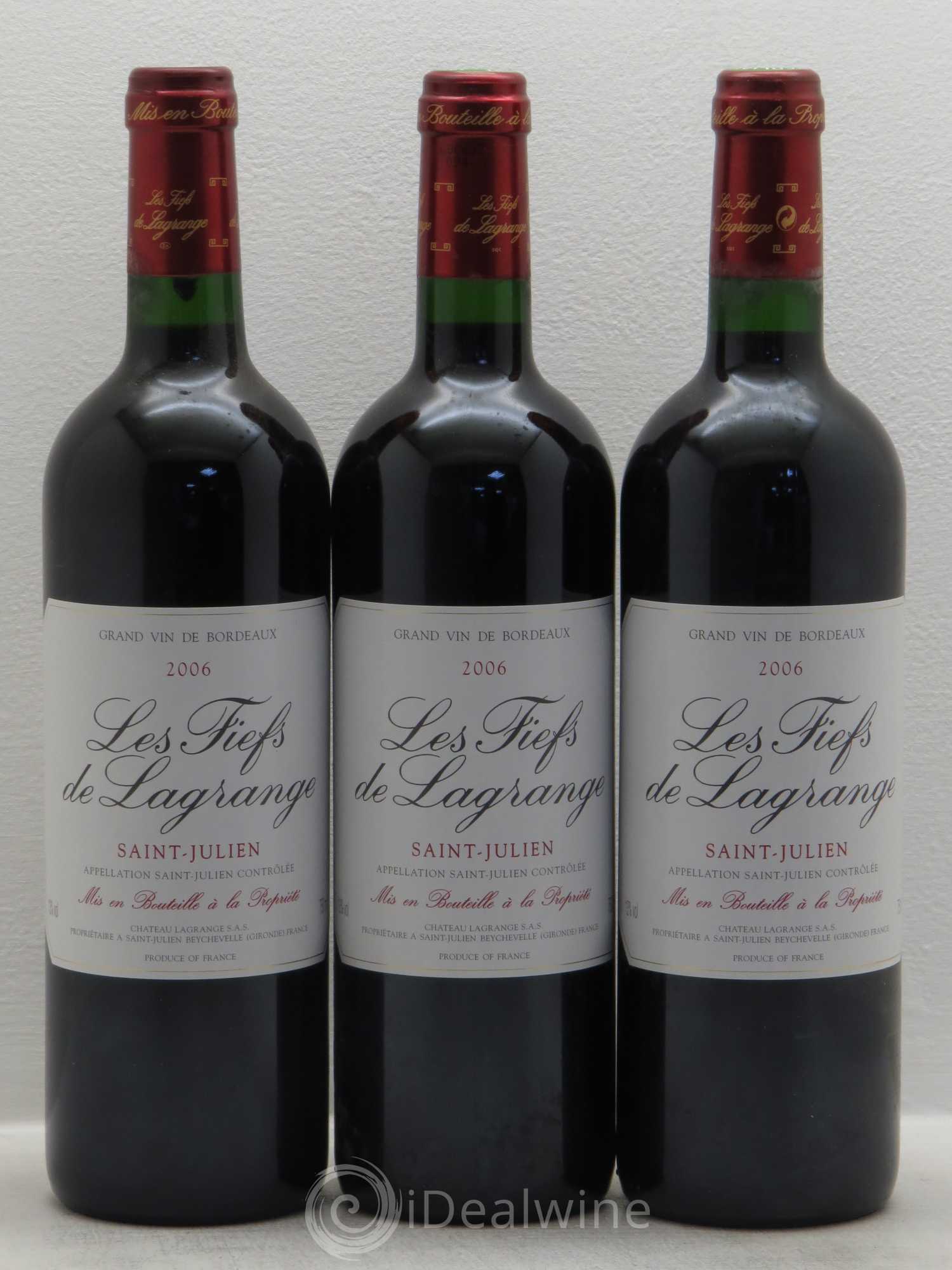 Les Fiefs de Lagrange Second Vin 2006 - Lot de 3 bouteilles - 0