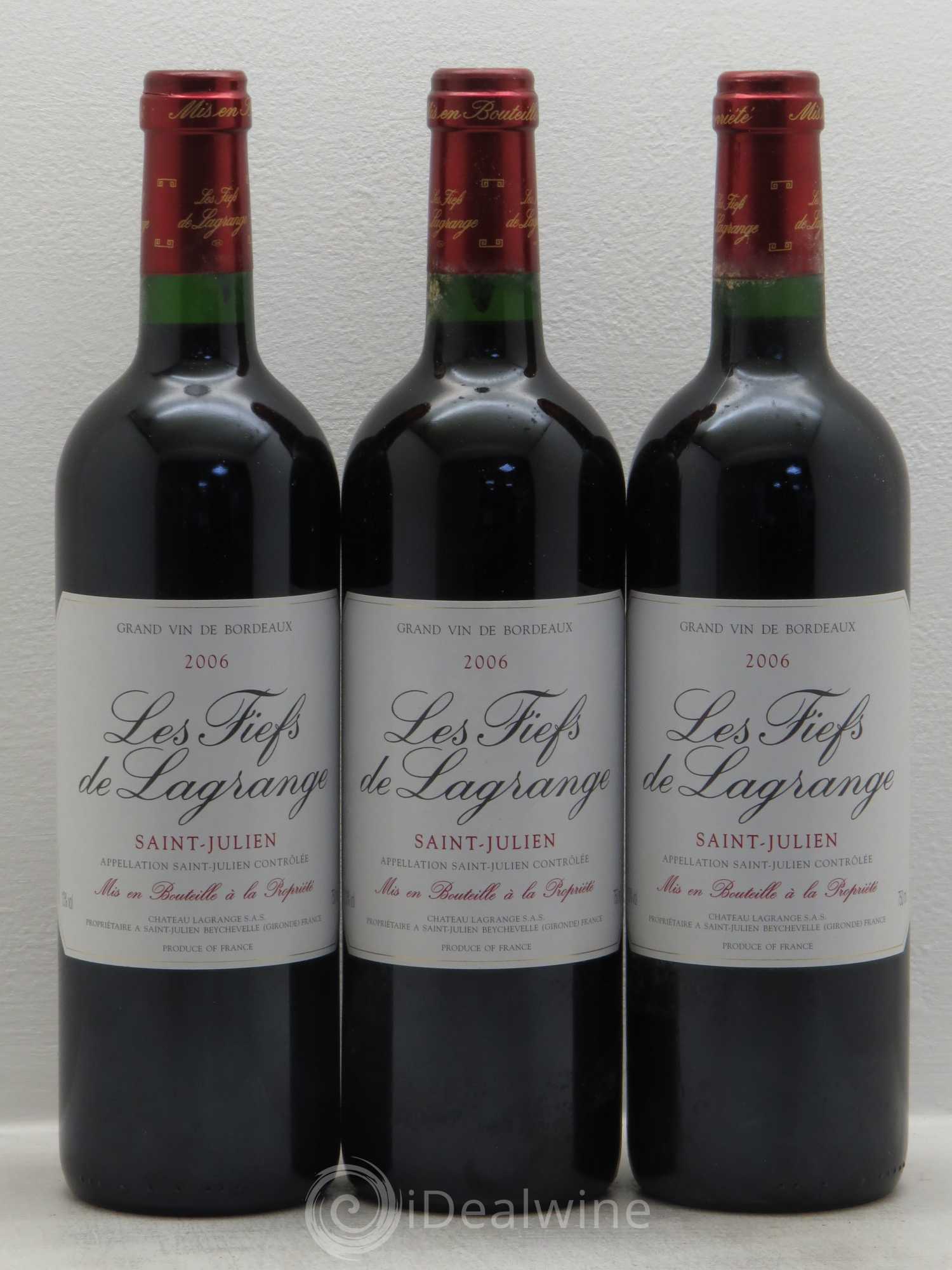 Les Fiefs de Lagrange Second Vin 2006 - Lot de 3 bouteilles - 0