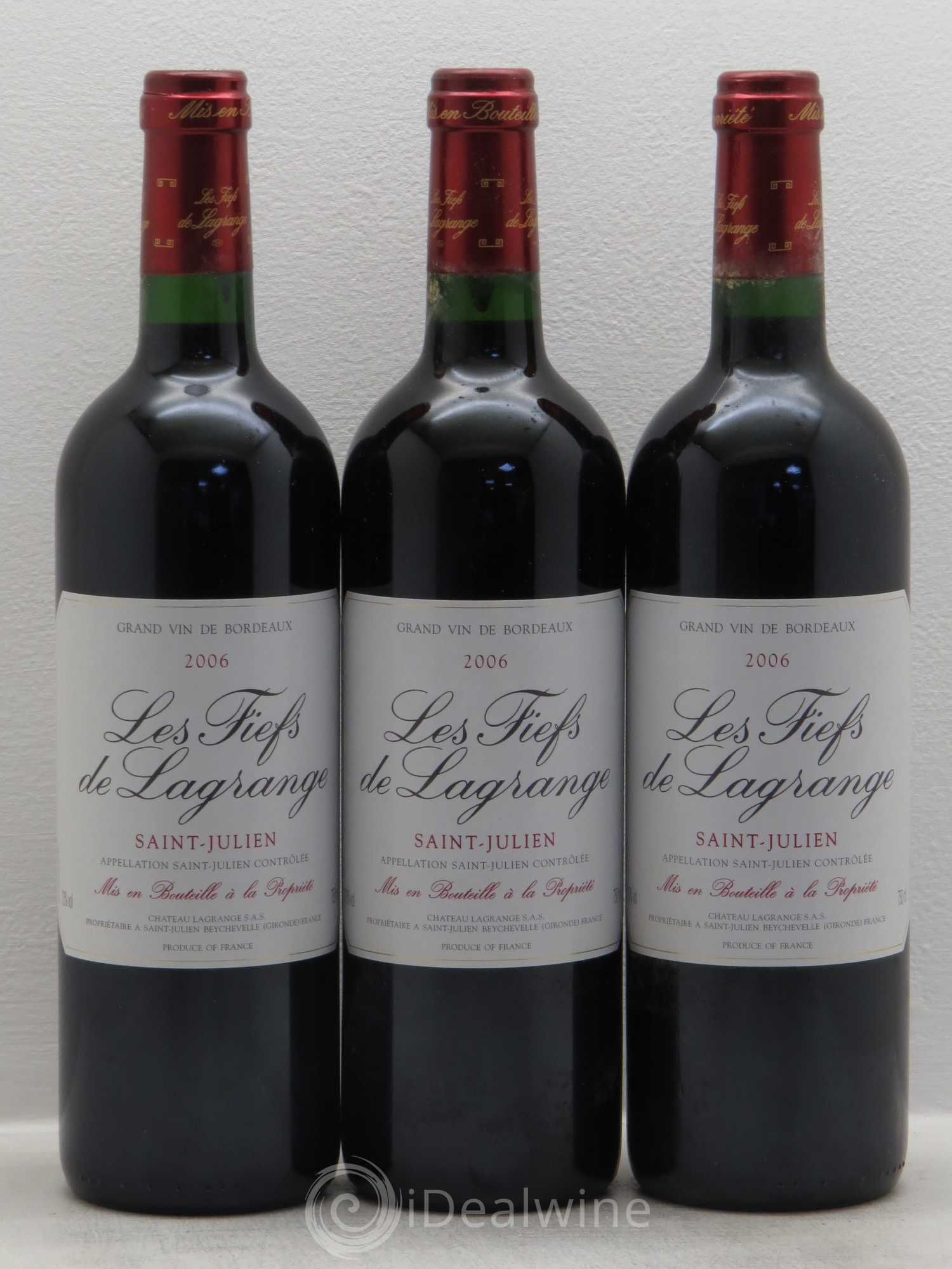 Les Fiefs de Lagrange Second Vin 2006 - Lot de 3 bouteilles - 0