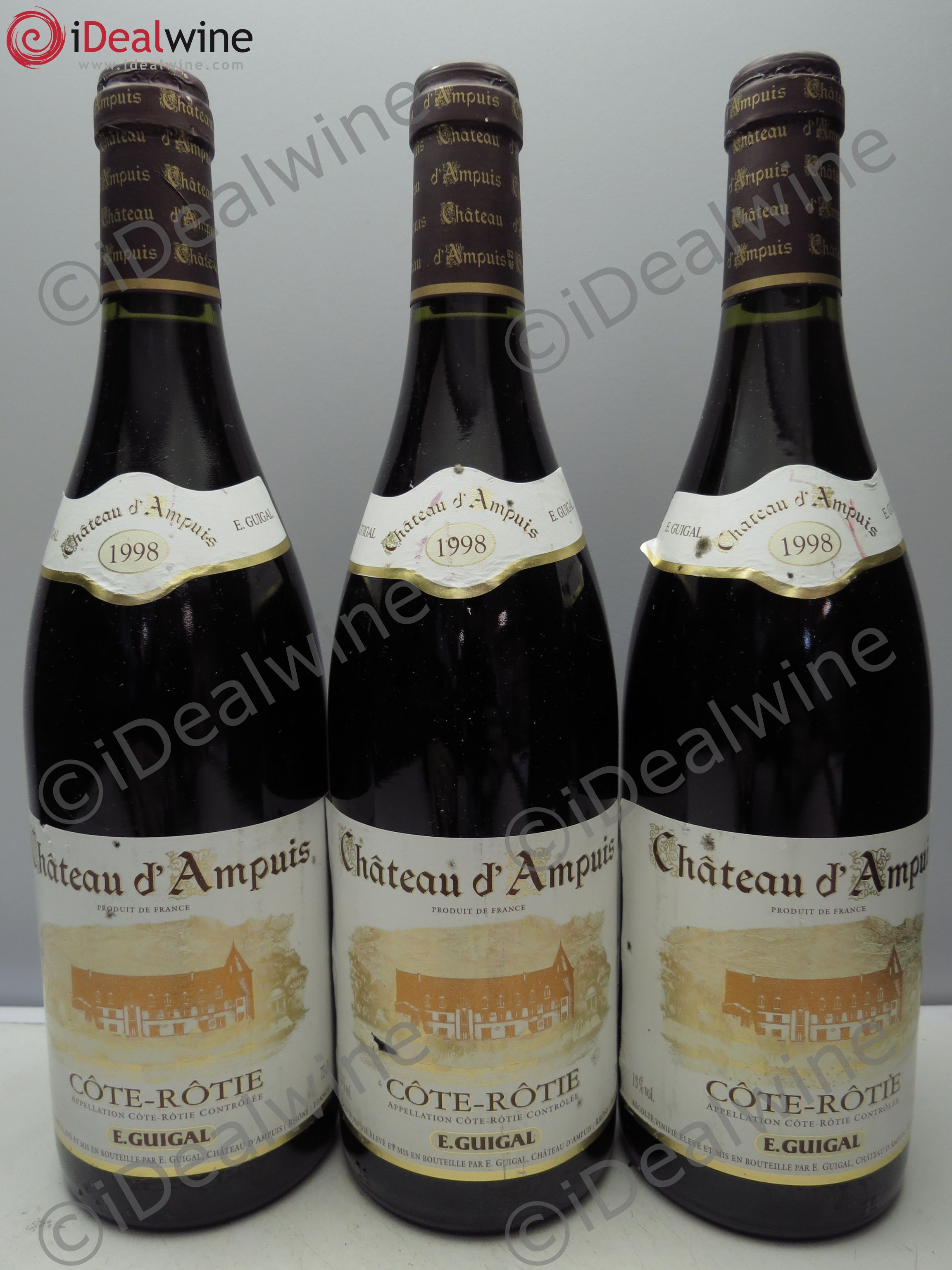 Côte-Rôtie Château d'Ampuis Guigal 1998 - Lot de 3 bouteilles - 0