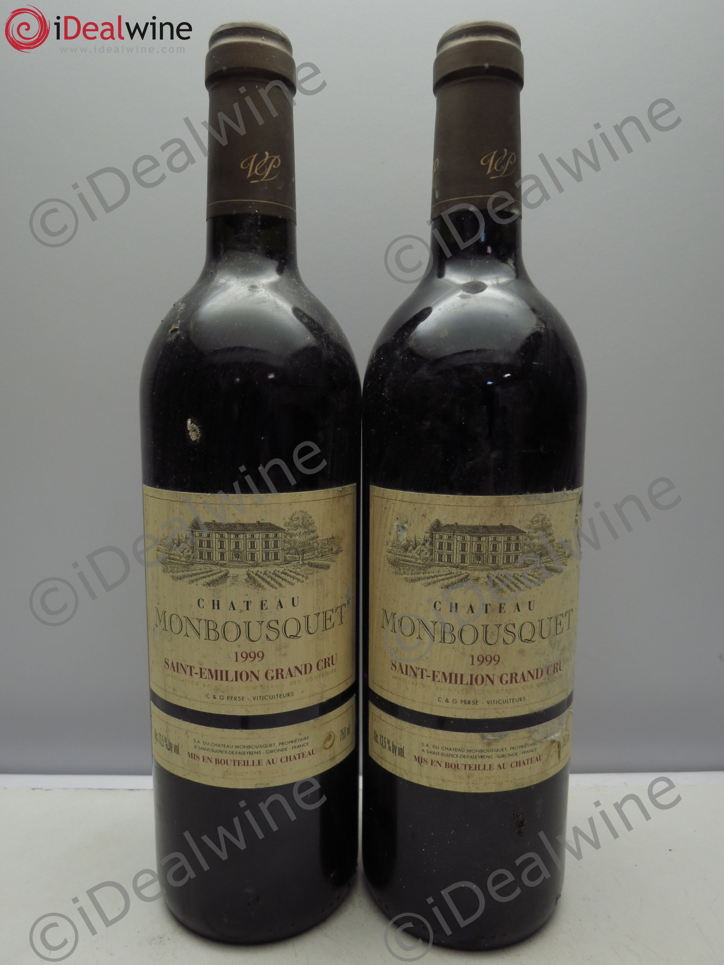 Château Monbousquet Grand Cru Classé 1999 - Lot de 2 bouteilles - 0
