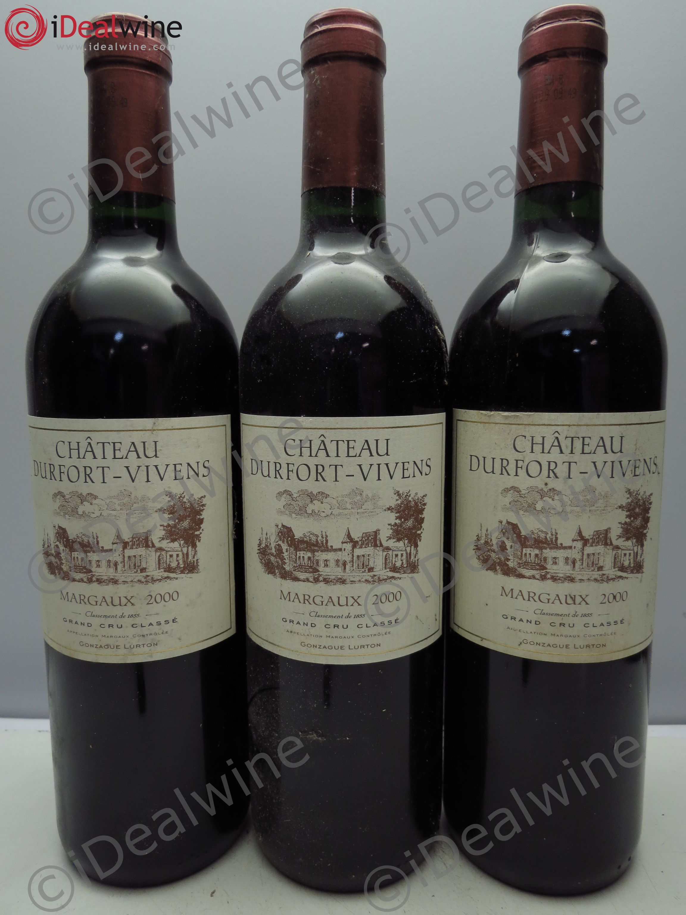Château Durfort Vivens 2ème Grand Cru Classé 2000 - Lot de 3 bouteilles - 0