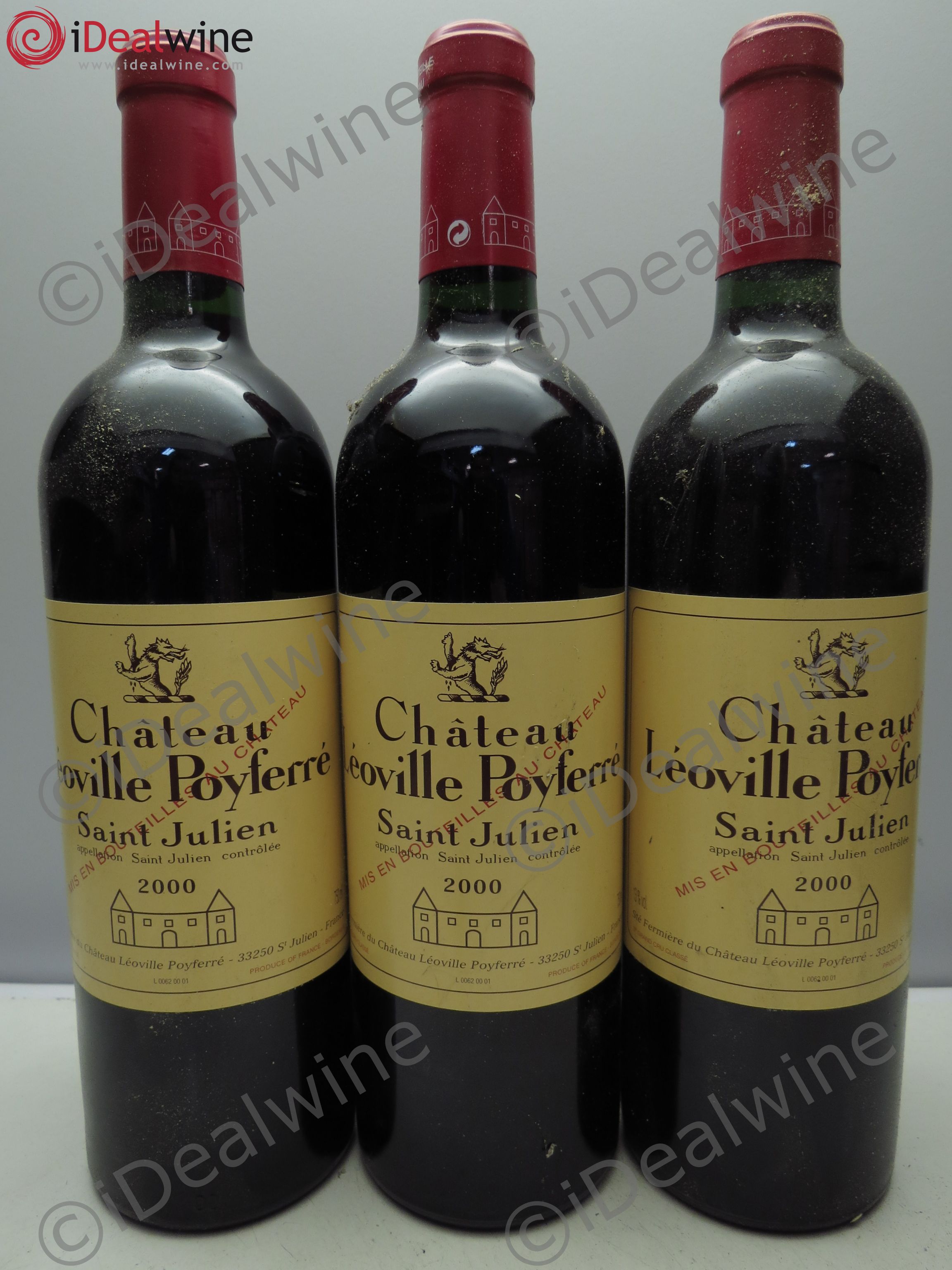 Château Léoville Poyferré 2ème Grand Cru Classé 2000 - Lot de 3 bouteilles - 0