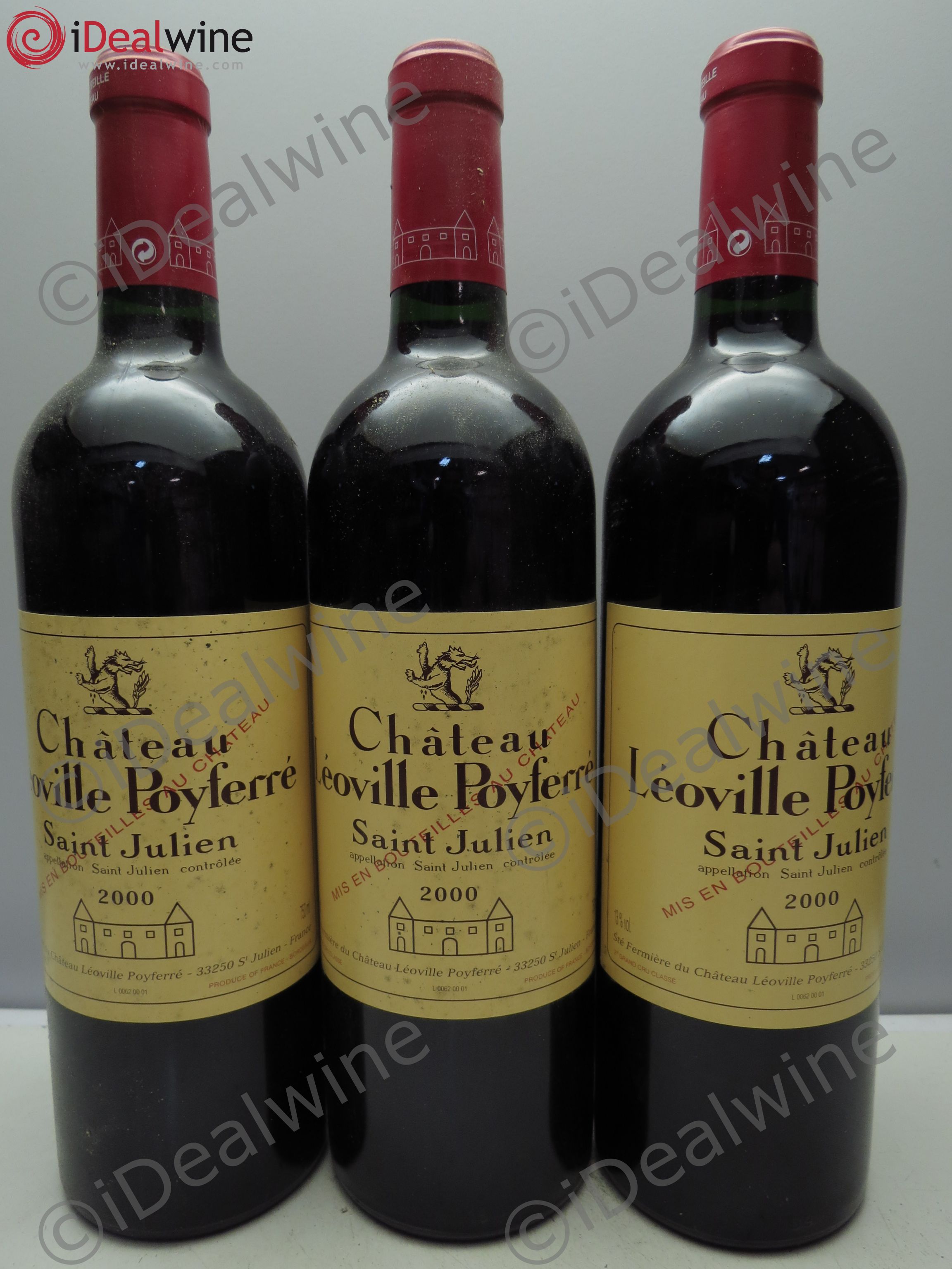Château Léoville Poyferré 2ème Grand Cru Classé 2000 - Lot de 3 bouteilles - 0