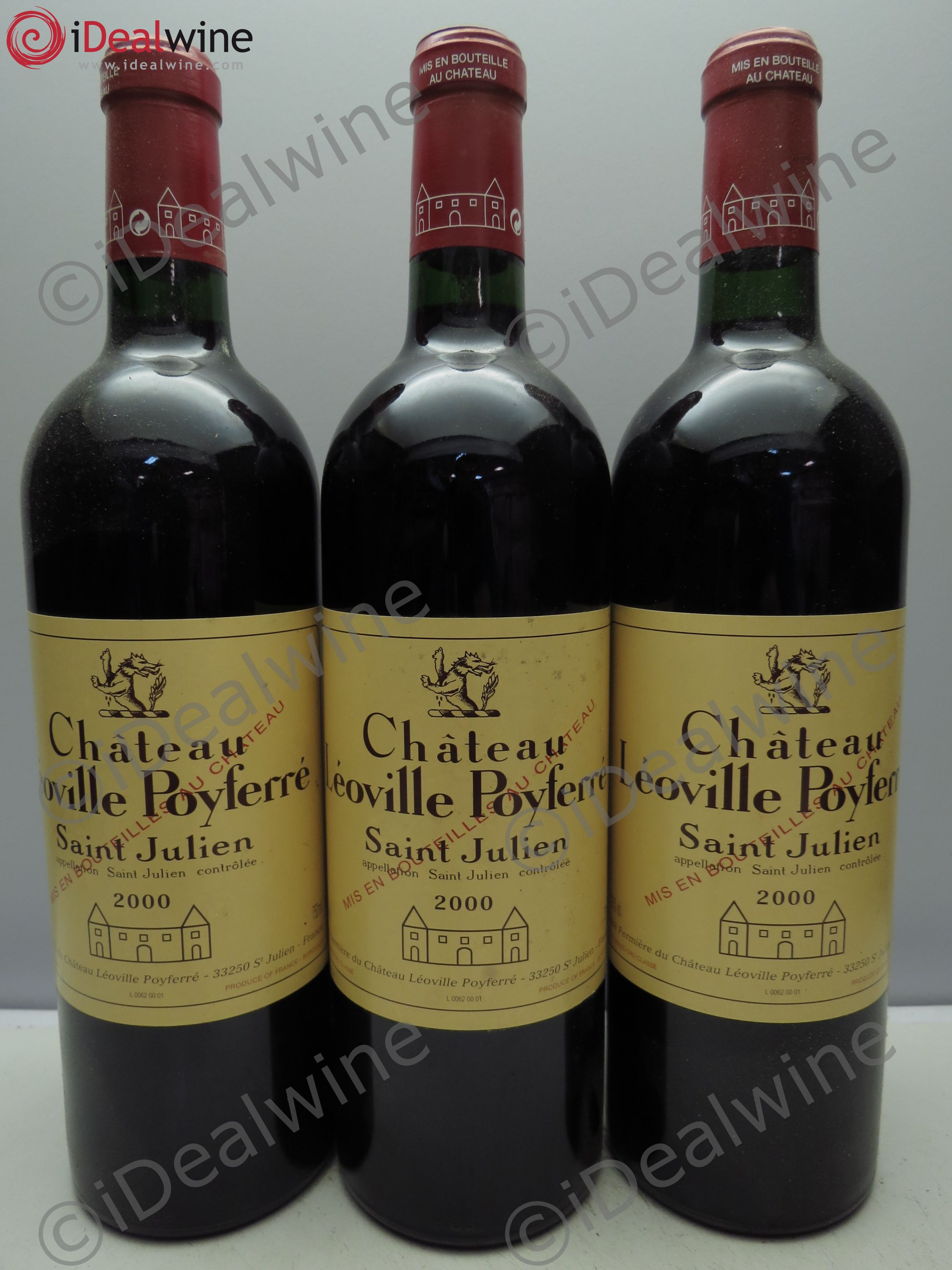 Château Léoville Poyferré 2ème Grand Cru Classé 2000 - Lot de 3 bouteilles - 0