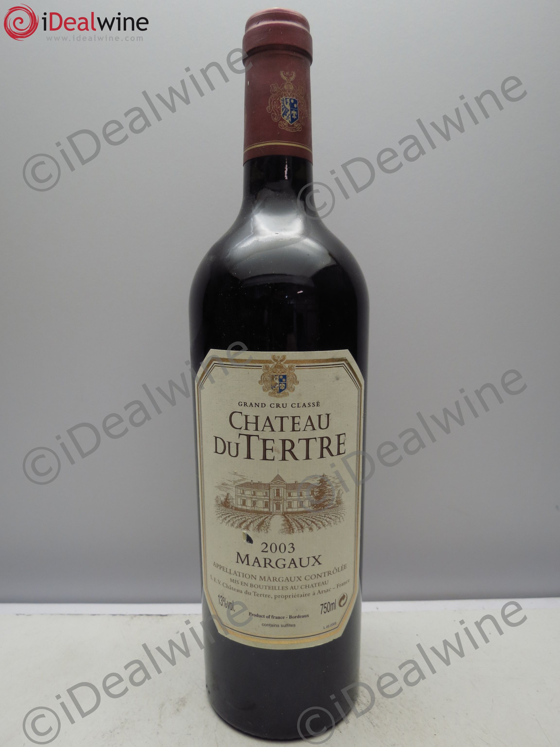Château du Tertre 5ème Grand Cru Classé 2003 - Lot de 6 bouteilles - 0
