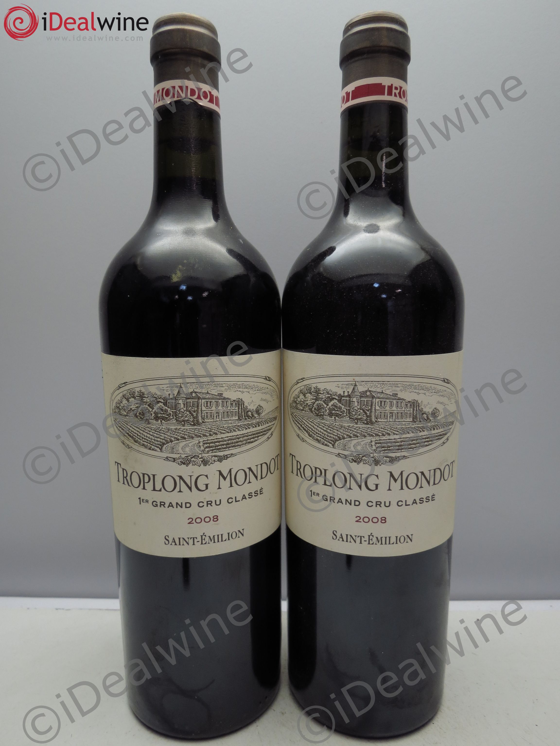 Château Troplong Mondot 1er Grand Cru Classé B 2008 - Lot de 2 bouteilles - 0