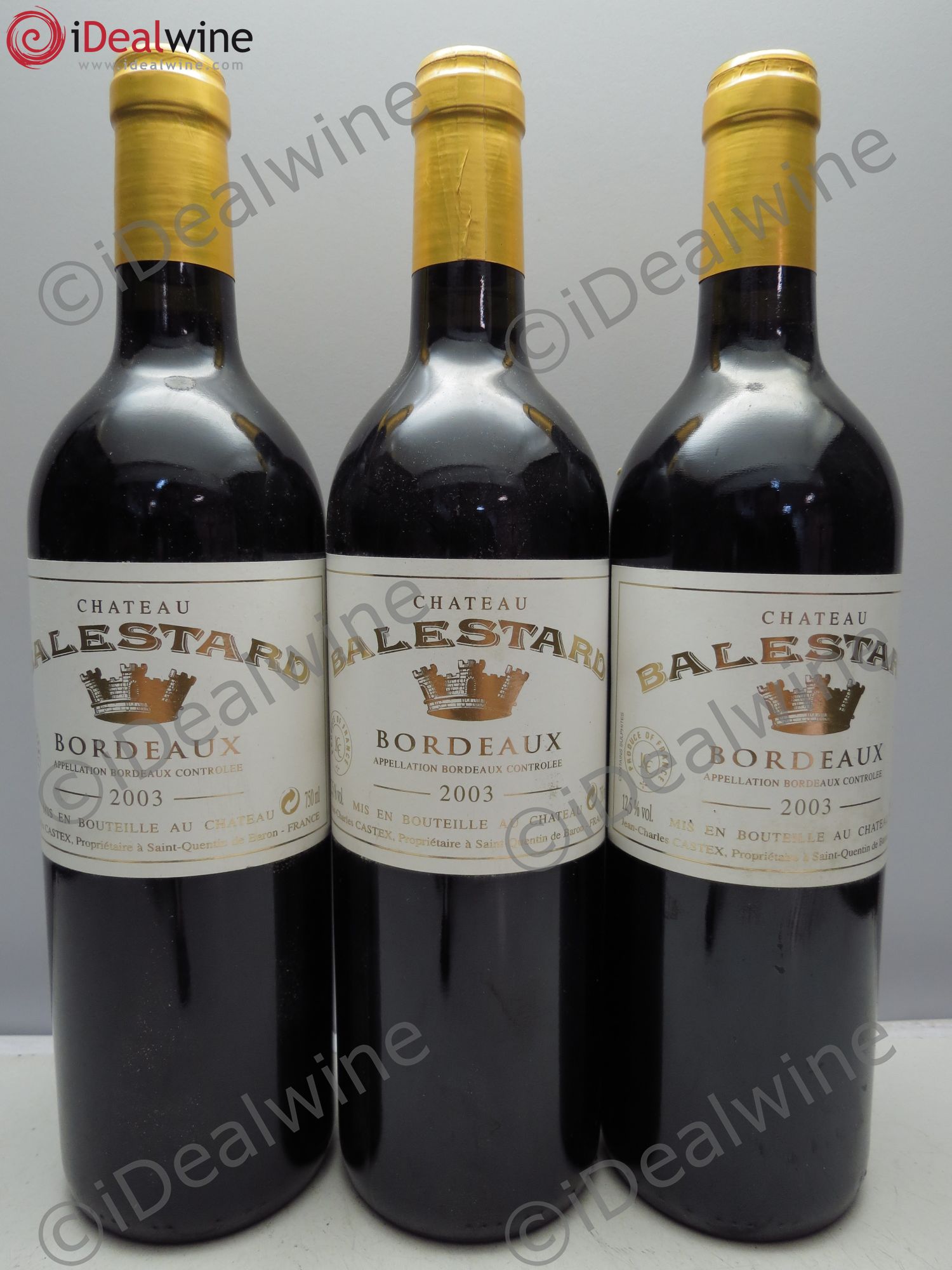 Château Balestard 2003 - Lot de 3 bouteilles - 0