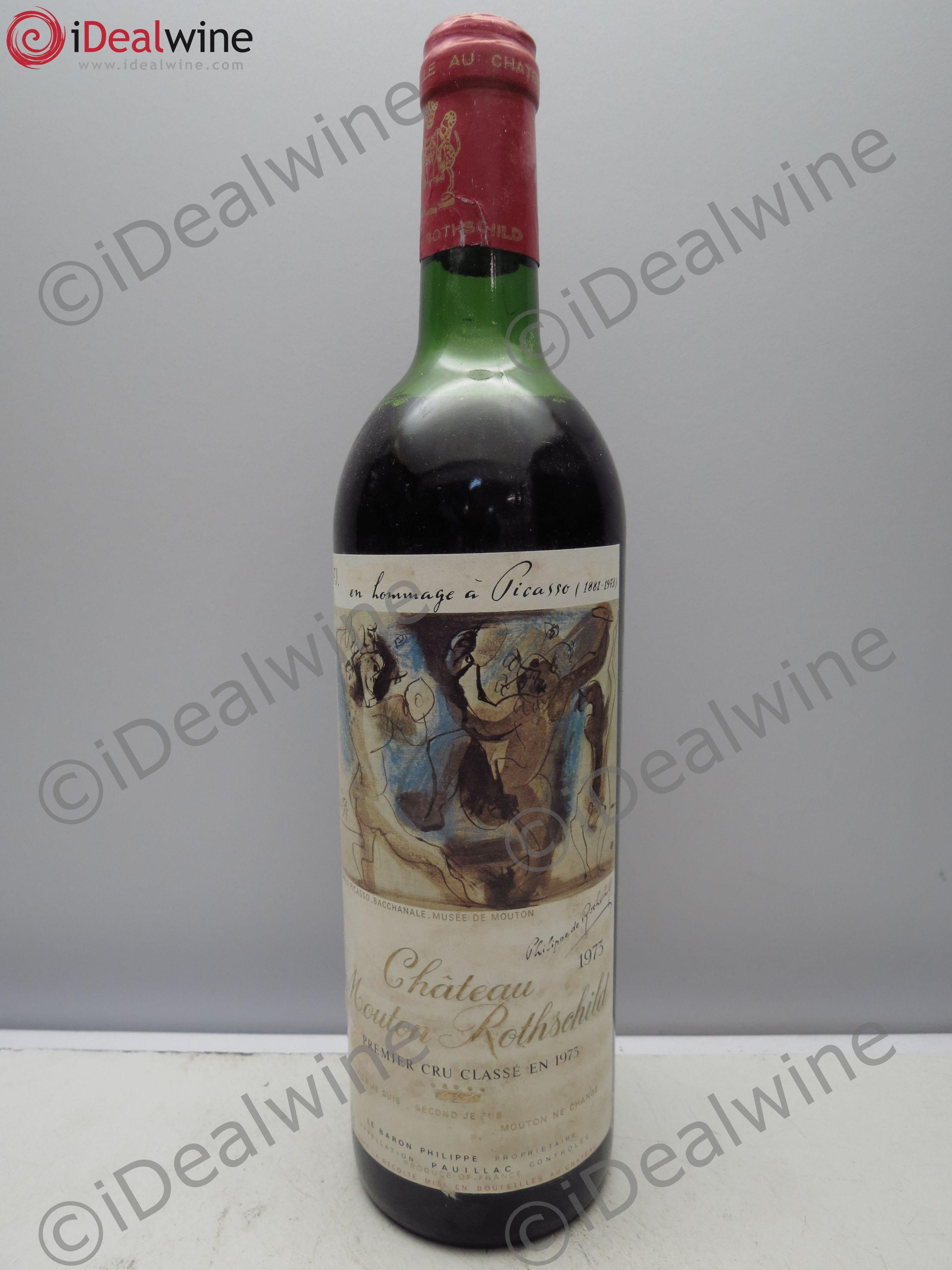 Château Mouton Rothschild 1er Grand Cru Classé 1973 - Lot de 6 bouteilles - 0