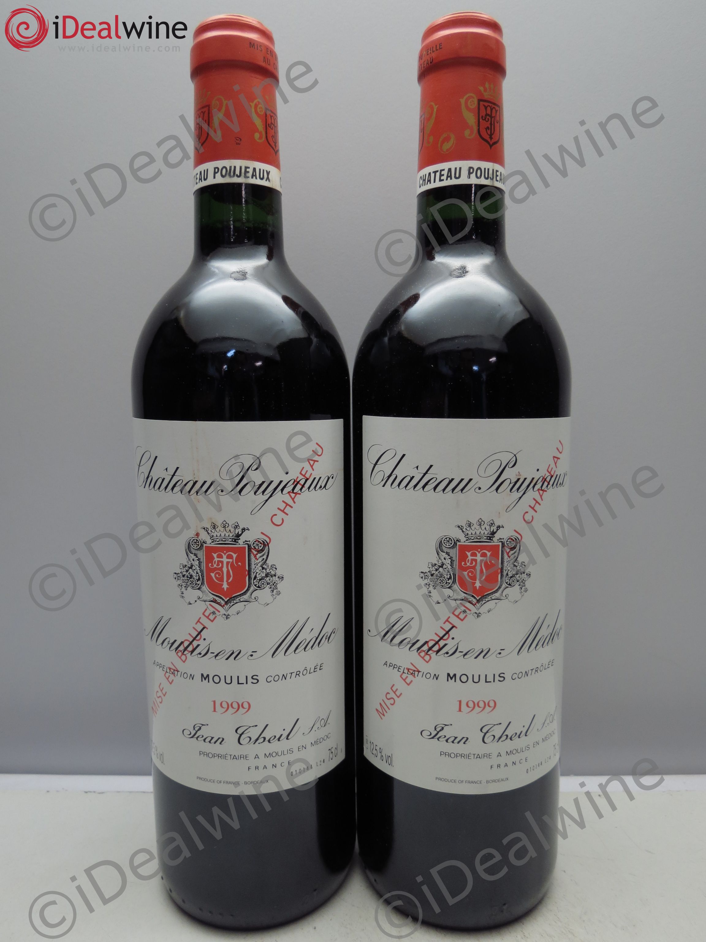 Château Poujeaux 1999 - Lot de 2 bouteilles - 0