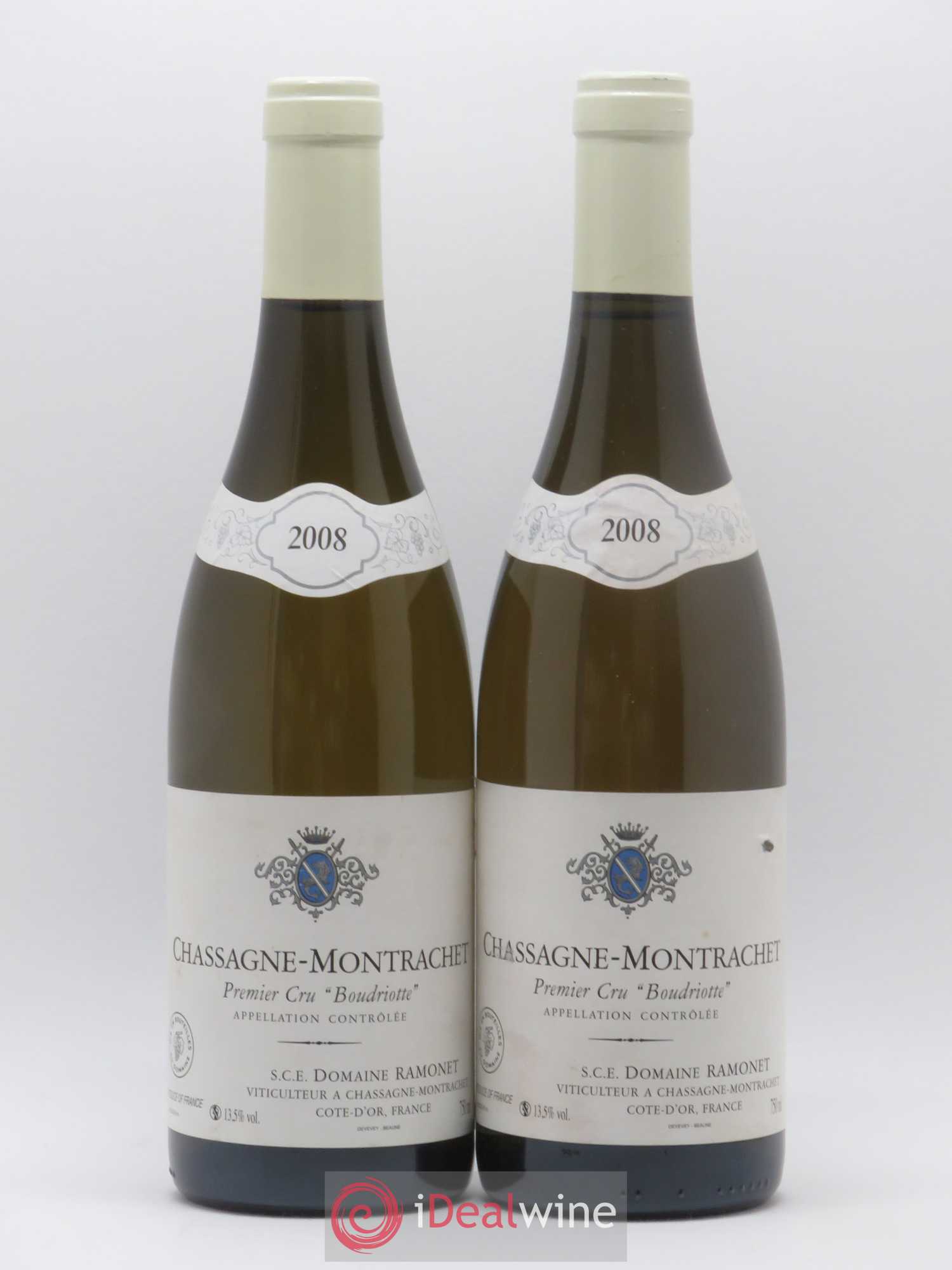 Chassagne-Montrachet 1er Cru Boudriotte Ramonet (Domaine) 2008 - Lot de 2 bouteilles - 0