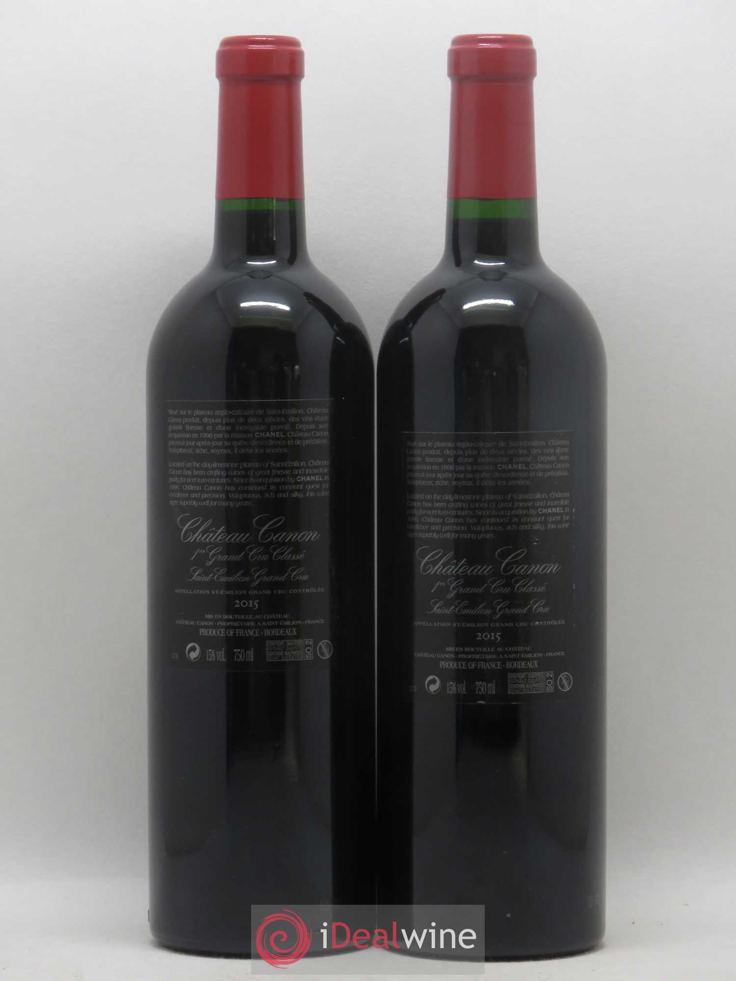 Château Canon 1er Grand Cru Classé B 2015 - Lot de 2 bouteilles - 1