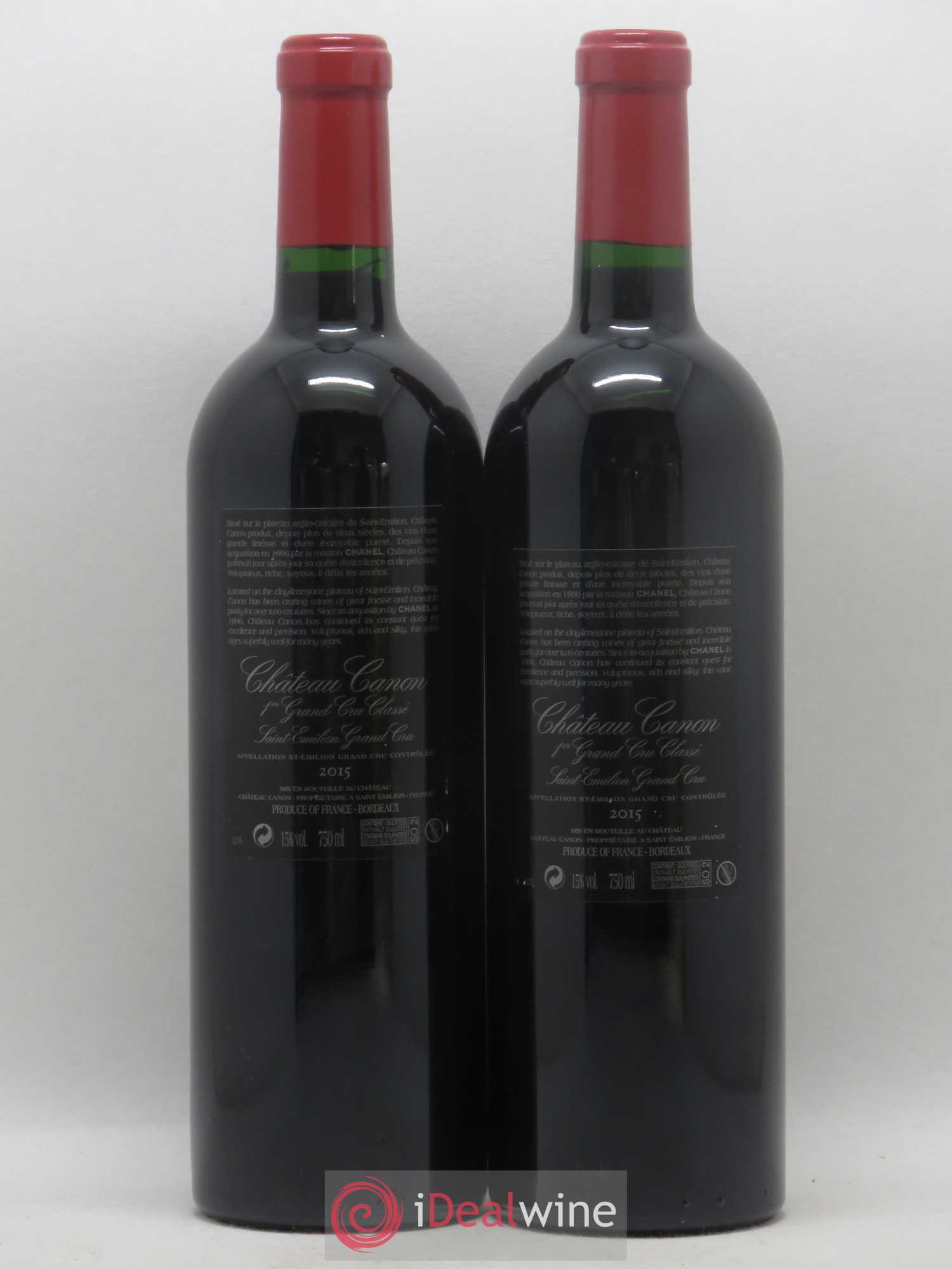 Château Canon 1er Grand Cru Classé B 2015 - Lot de 2 bouteilles - 1