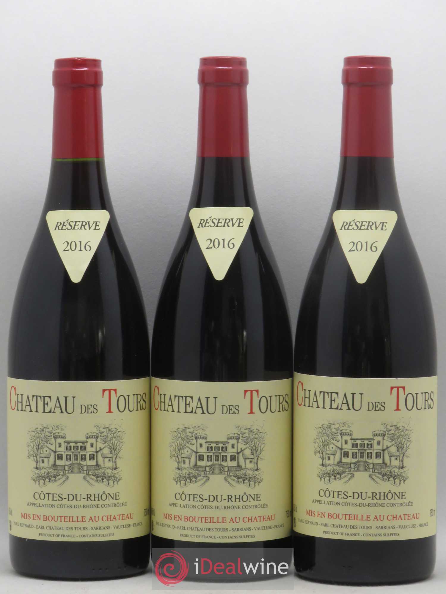 Côtes-du-Rhône Château des Tours Emmanuel Reynaud 2016 - Lot de 3 bouteilles - 0