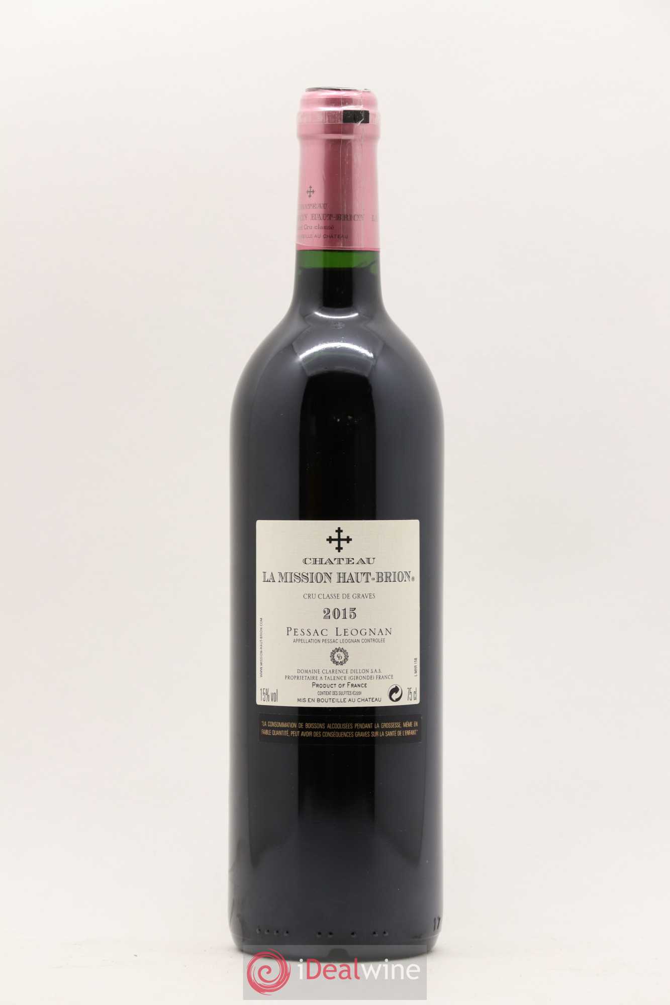 Château la Mission Haut-Brion Cru Classé de Graves 2015 - Lot de 1 bouteille - 1