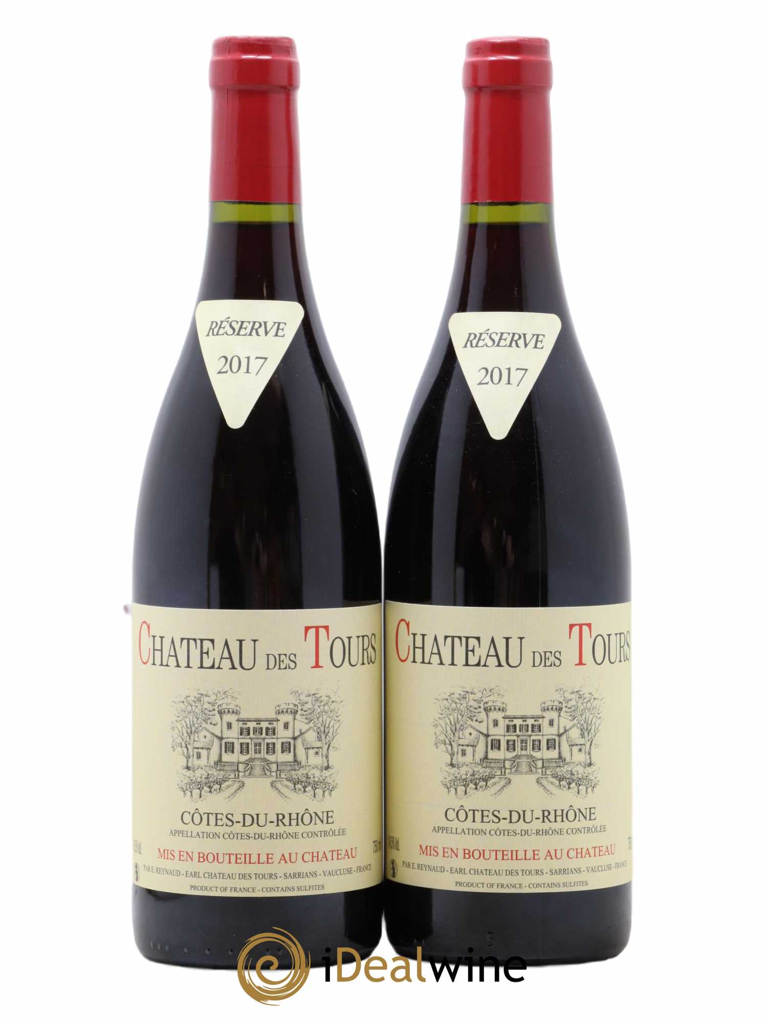 Côtes-du-Rhône Château des Tours Emmanuel Reynaud 2017 - Lot de 2 bouteilles - 0