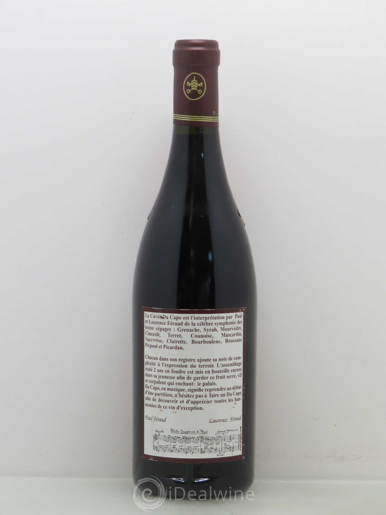 Châteauneuf-du-Pape Domaine du Pégau Cuvée Da Capo Paul et Laurence Féraud 1998 - Lot de 1 bouteille - 1