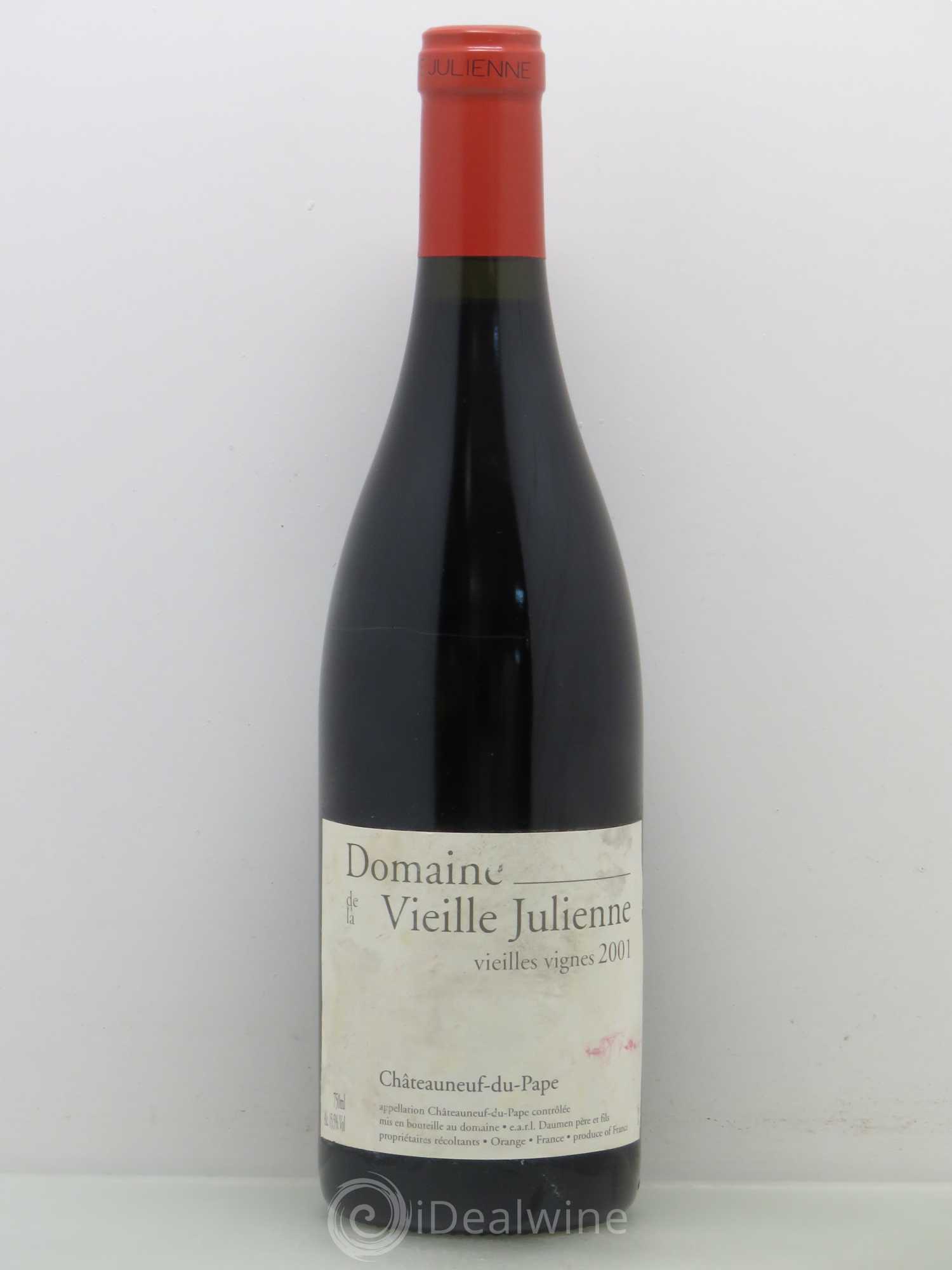 Châteauneuf-du-Pape Vieille Julienne (Domaine de la) Cuvée Vieilles Vignes Jean-Paul Daumen 2001 - Lot de 1 bouteille - 0