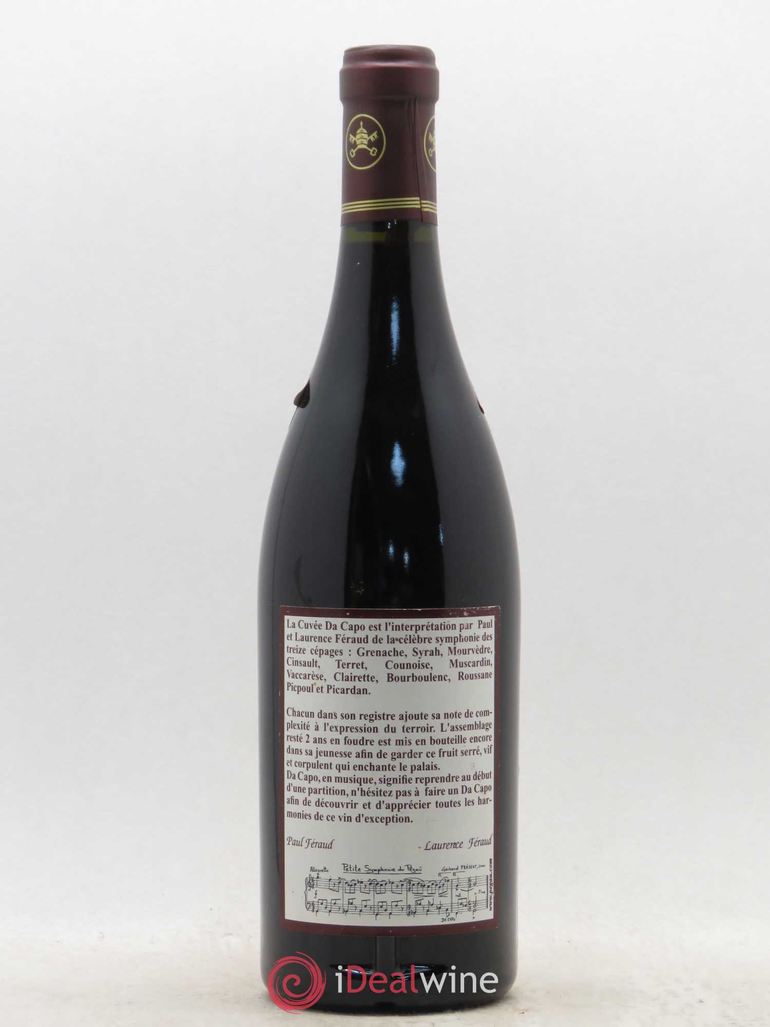 Châteauneuf-du-Pape Domaine du Pégau Cuvée Da Capo Paul et Laurence Féraud 1998 - Lot de 1 bouteille - 1