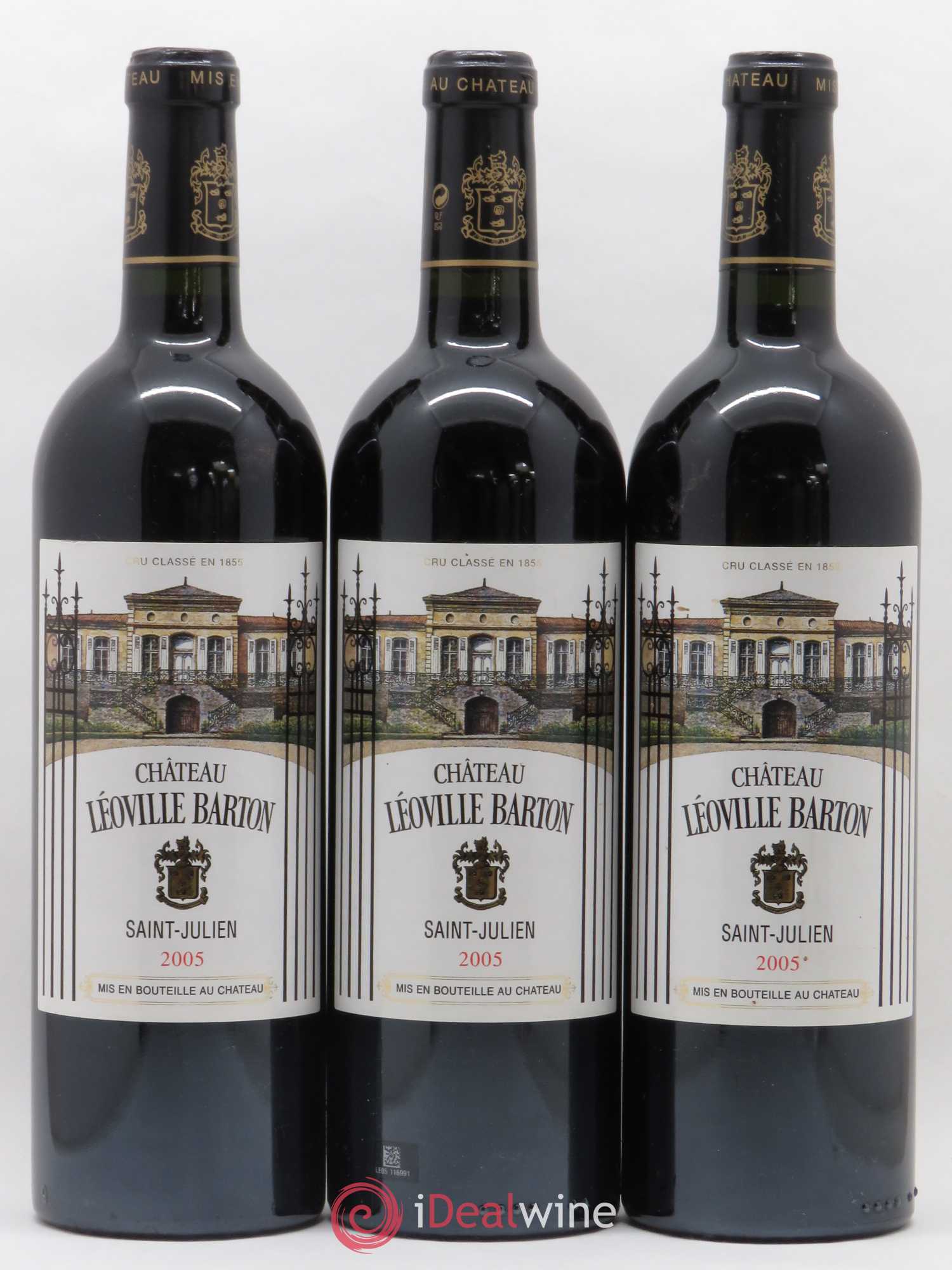 Château Léoville Barton 2ème Grand Cru Classé 2005 - Lot de 3 bouteilles - 0