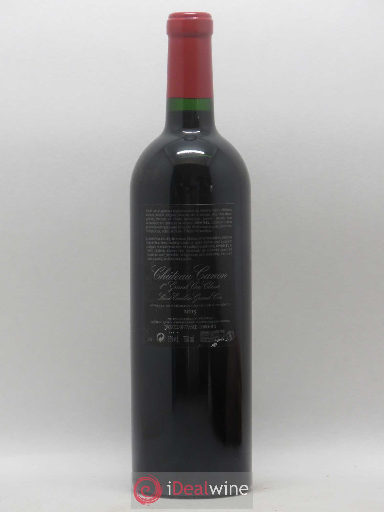 Château Canon 1er Grand Cru Classé B 2015 - Lot de 1 bouteille - 1